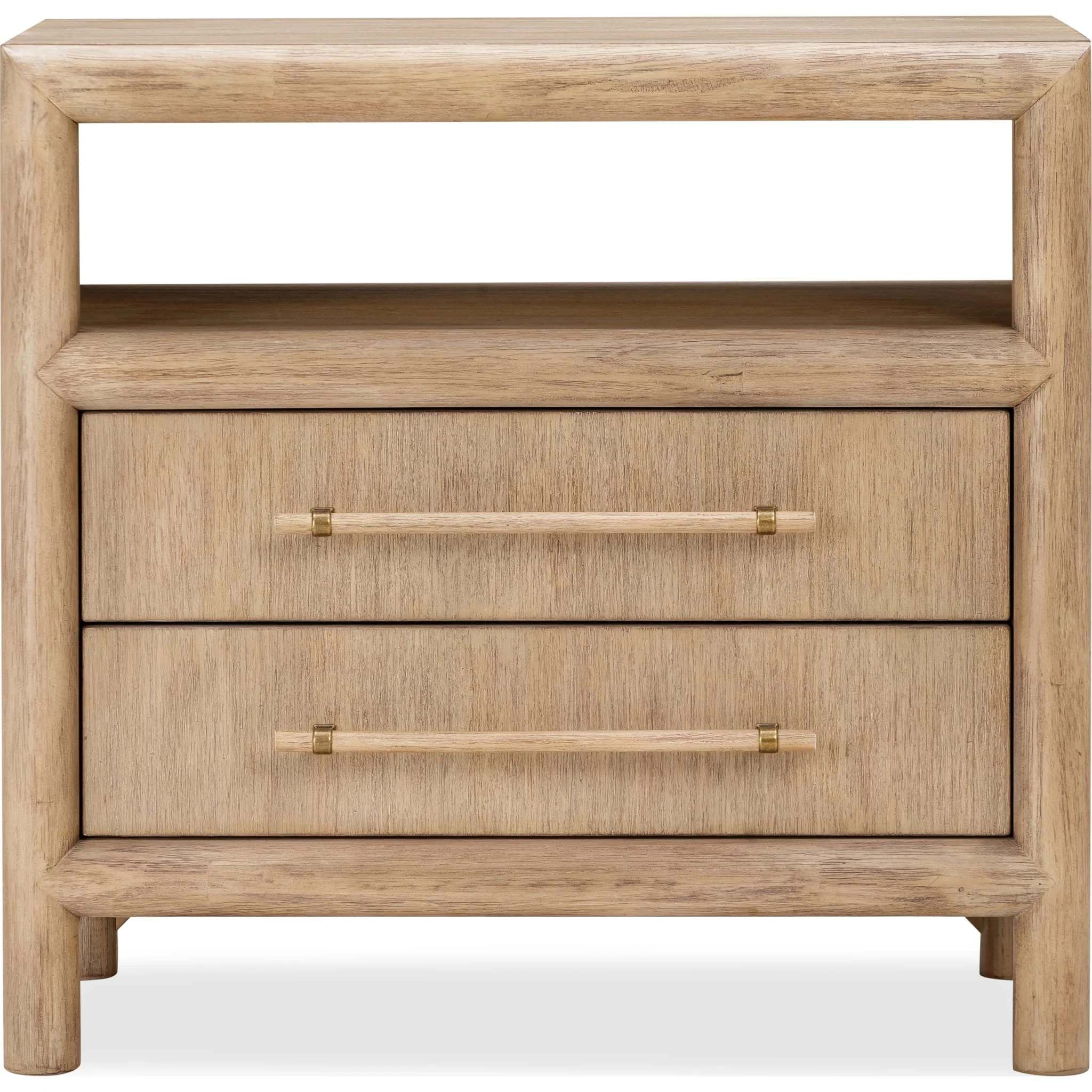Dorsey Two Drawer USB-charging Nightstand in Granola - Image 3