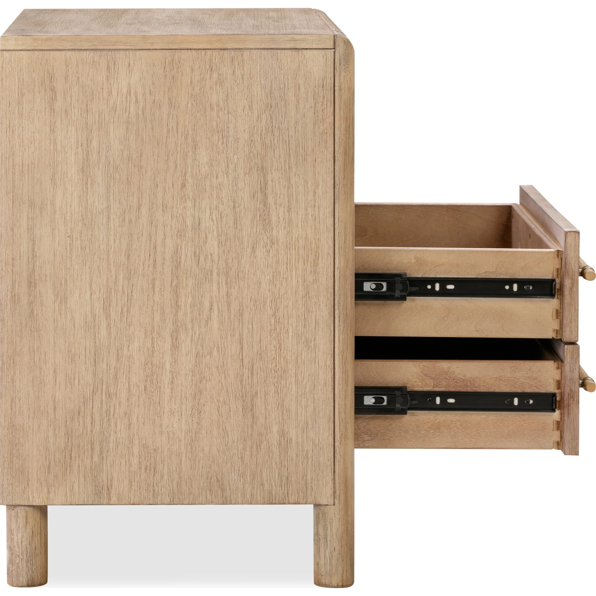 Dorsey Two Drawer USB-charging Nightstand in Granola - Image 5