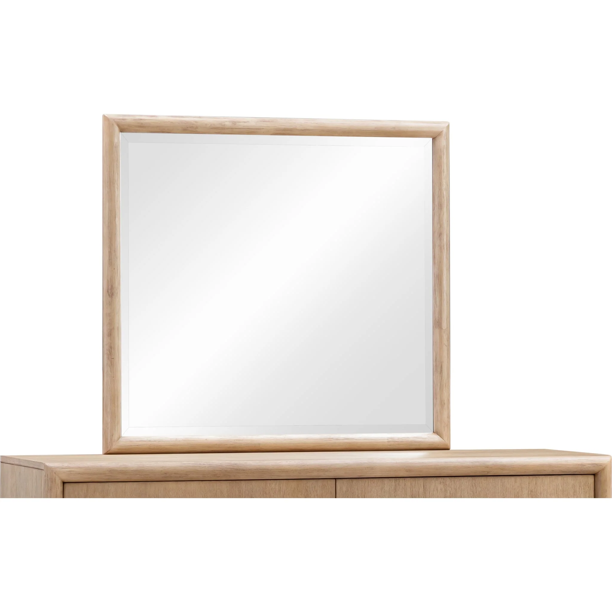 Dorsey Solid Wood and Glass Mirror in Granola - Image 6