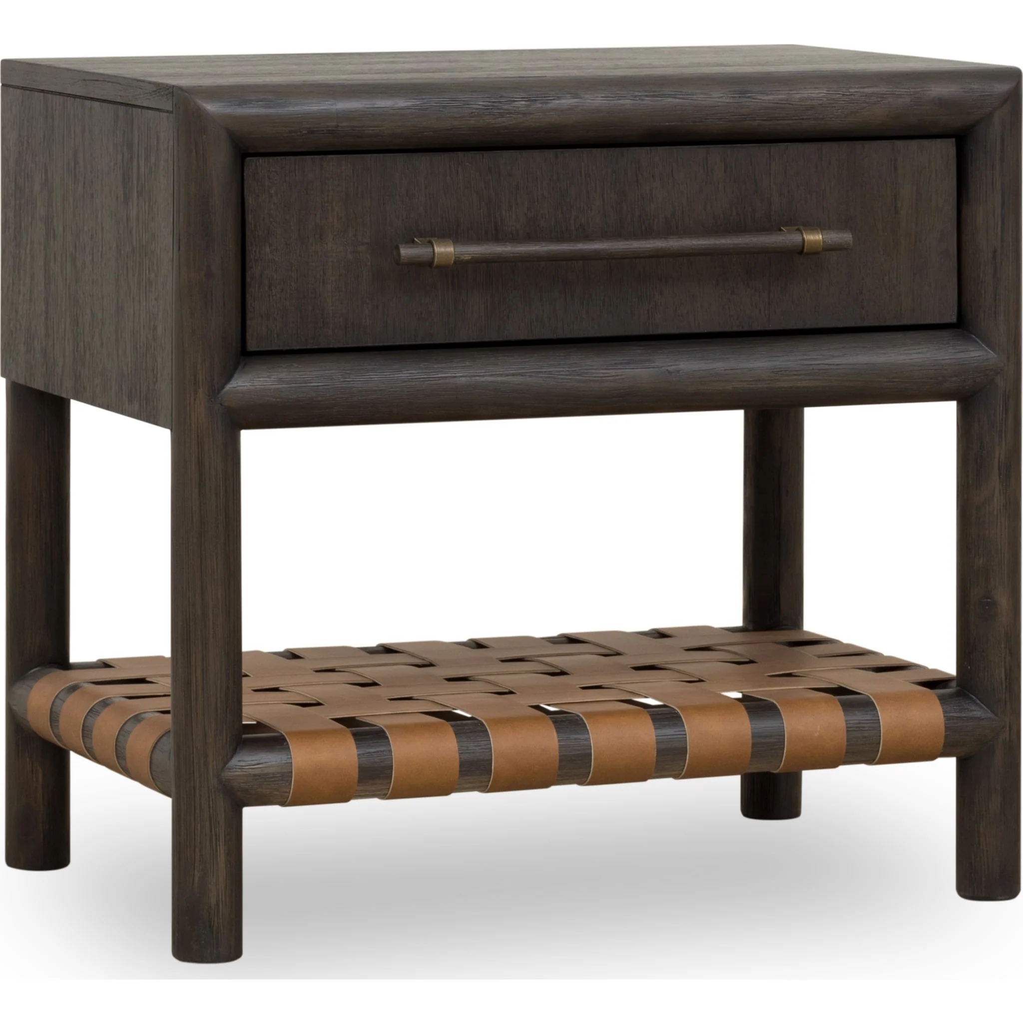 Dorsey One Drawer USB-charging Nightstand in Basalt Grey - Image 3