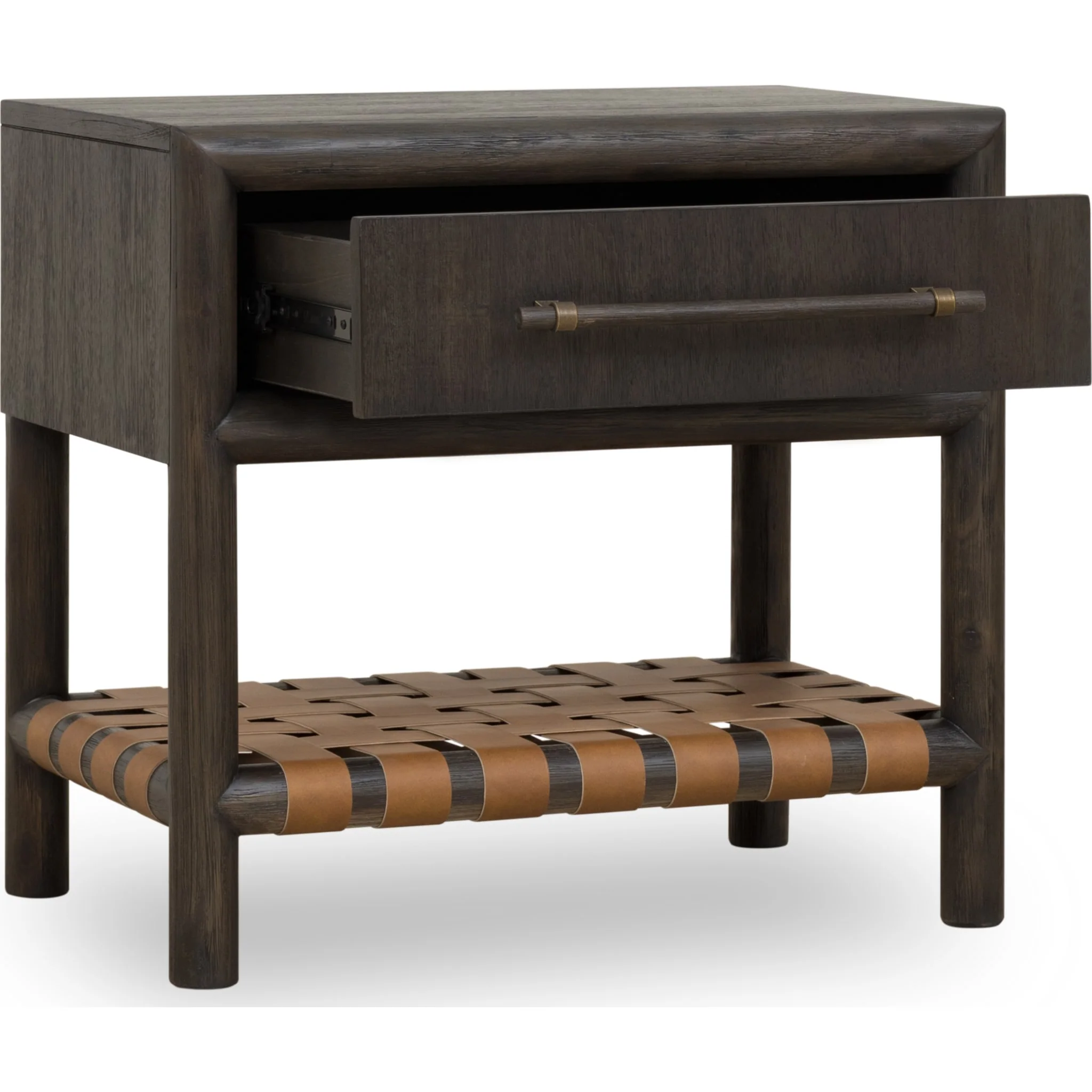 Dorsey One Drawer USB-charging Nightstand in Basalt Grey - Image 4