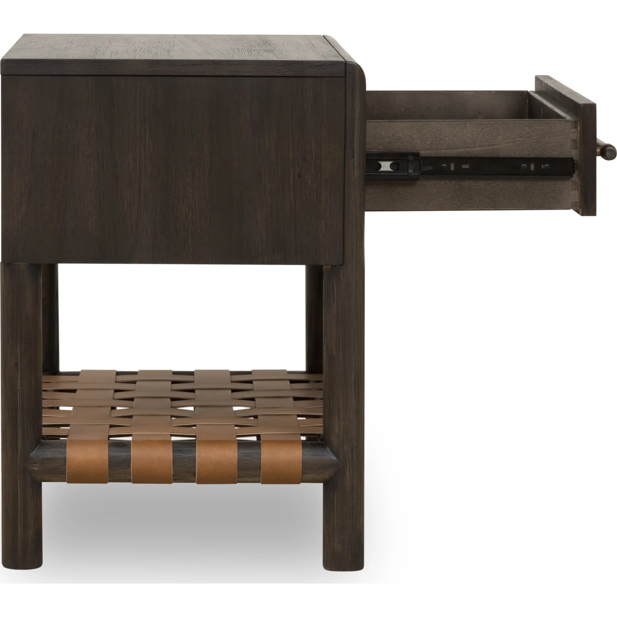 Dorsey One Drawer USB-charging Nightstand in Basalt Grey - Image 5