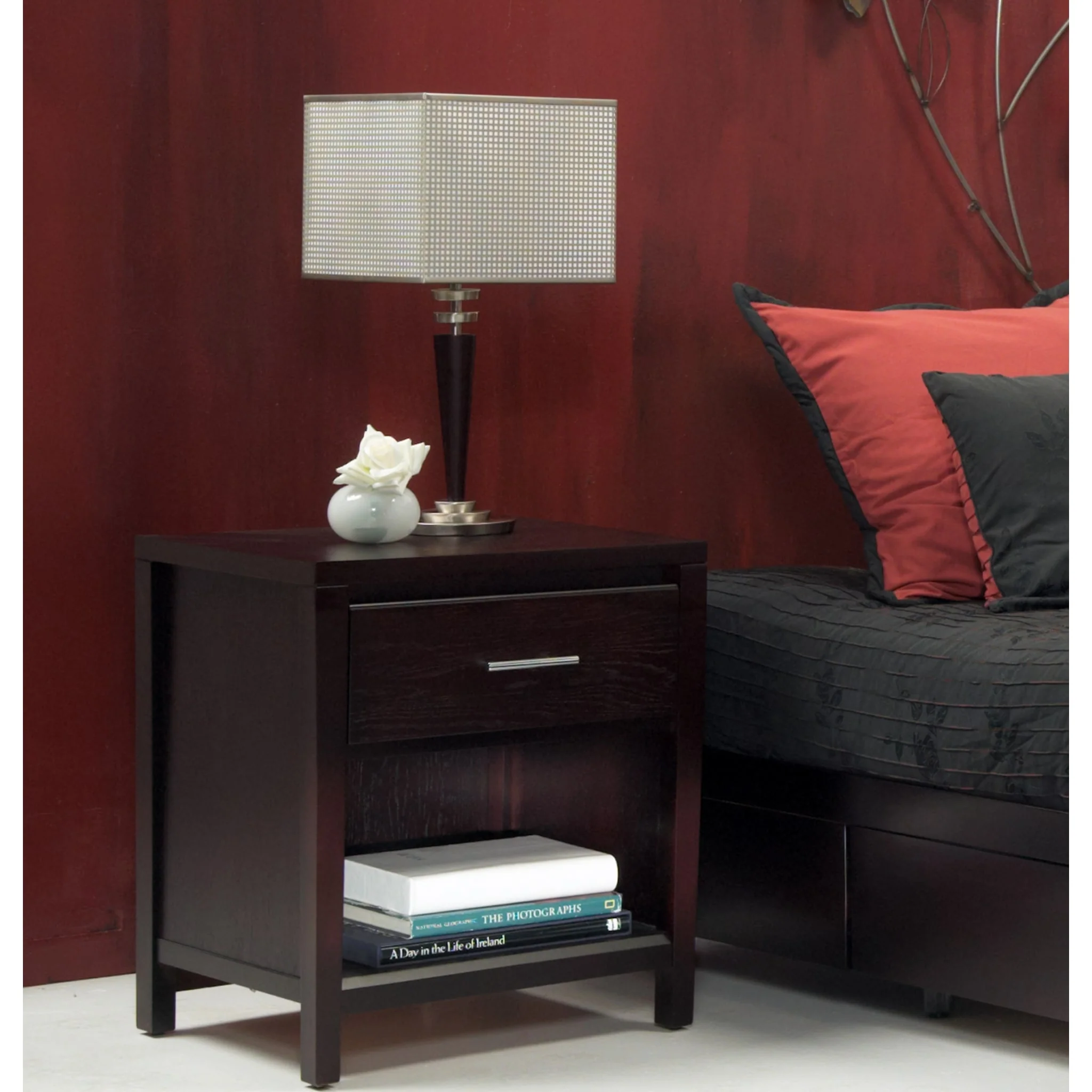 Nevis One Drawer Nightstand in Espresso - Image 12