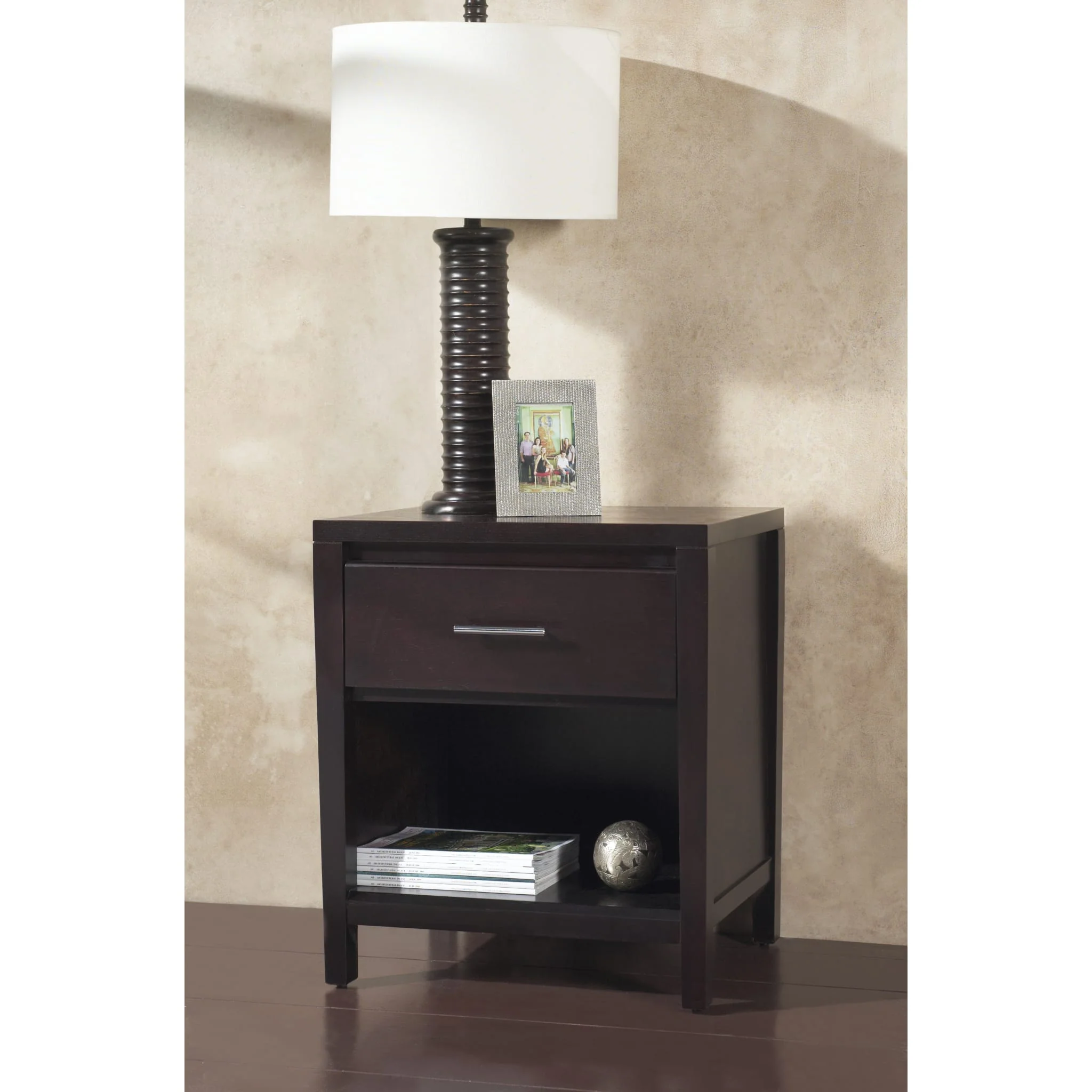 Nevis Charging Station Nightstand in Espresso - Image 10