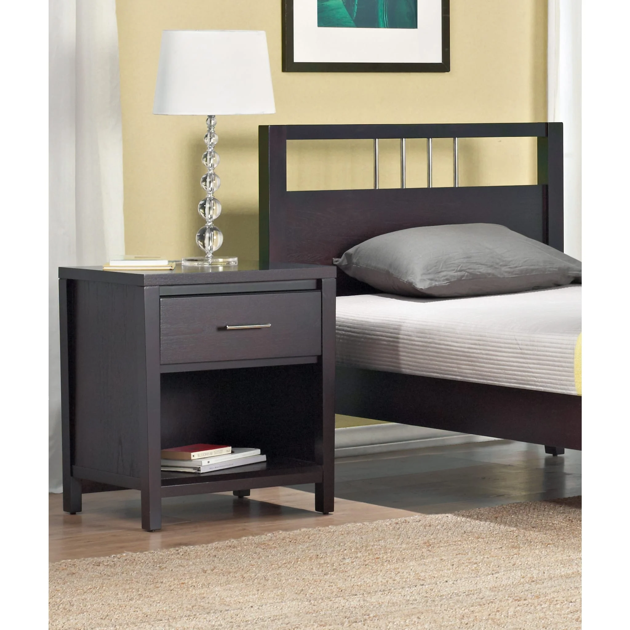 Nevis Charging Station Nightstand in Espresso - Image 11