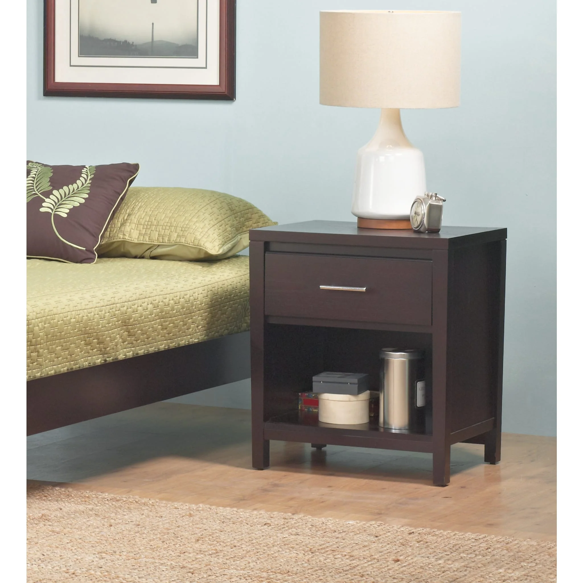 Nevis Charging Station Nightstand in Espresso - Image 16