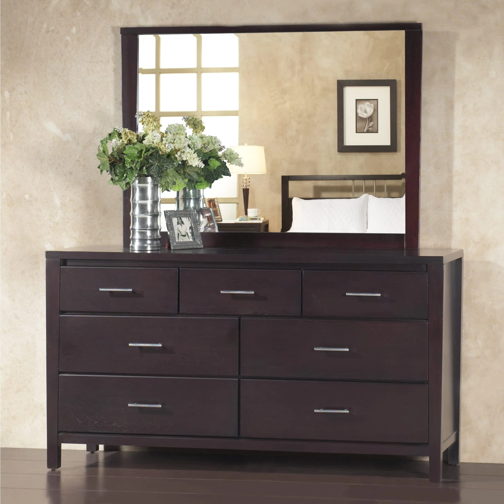 Nevis Landscape Mirror In Espresso - Image 4