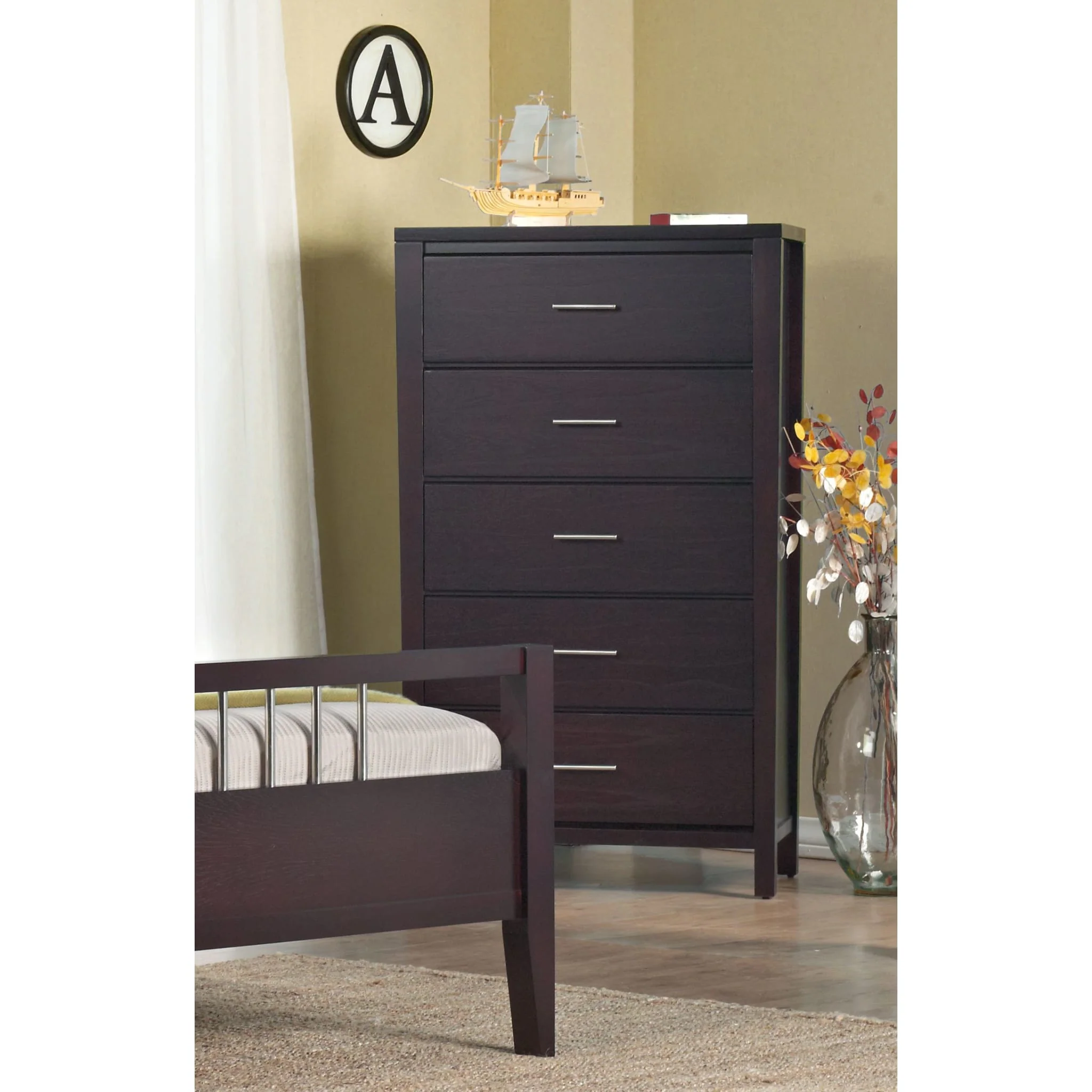 Nevis Five Drawer Chest in Espresso (2024) - Image 4