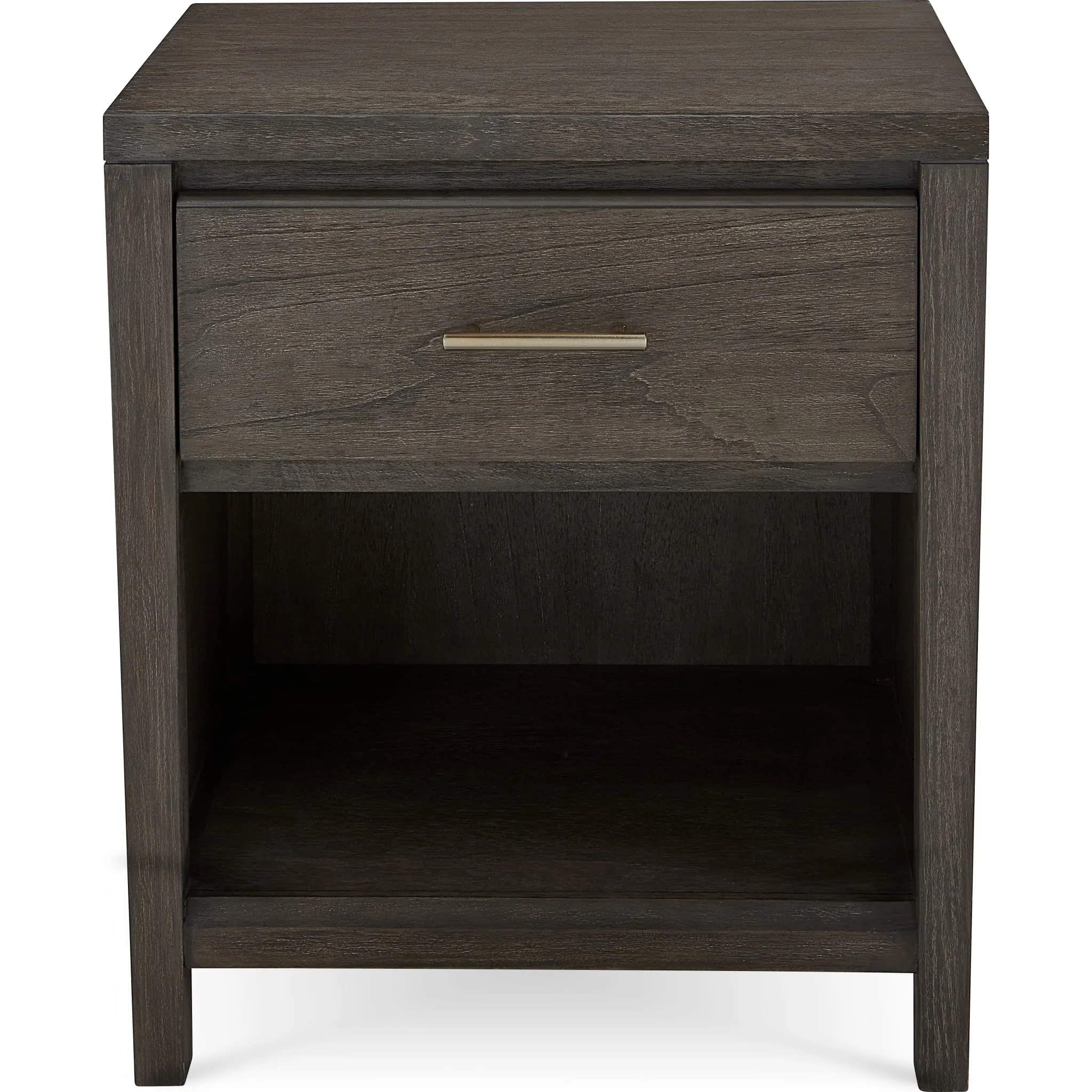 Nevis One Drawer Nightstand in Sharkskin - Image 4