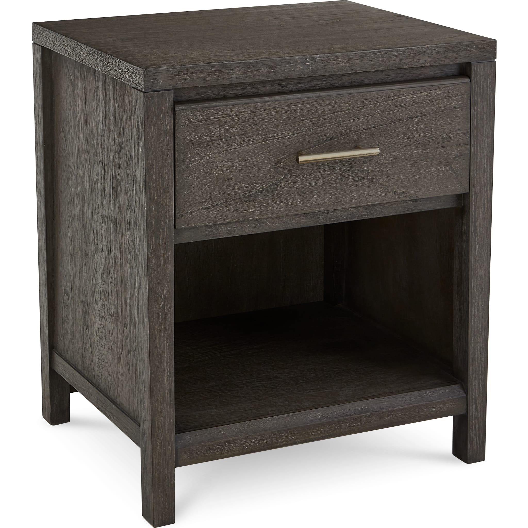 Nevis One Drawer Nightstand in Sharkskin - Image 5