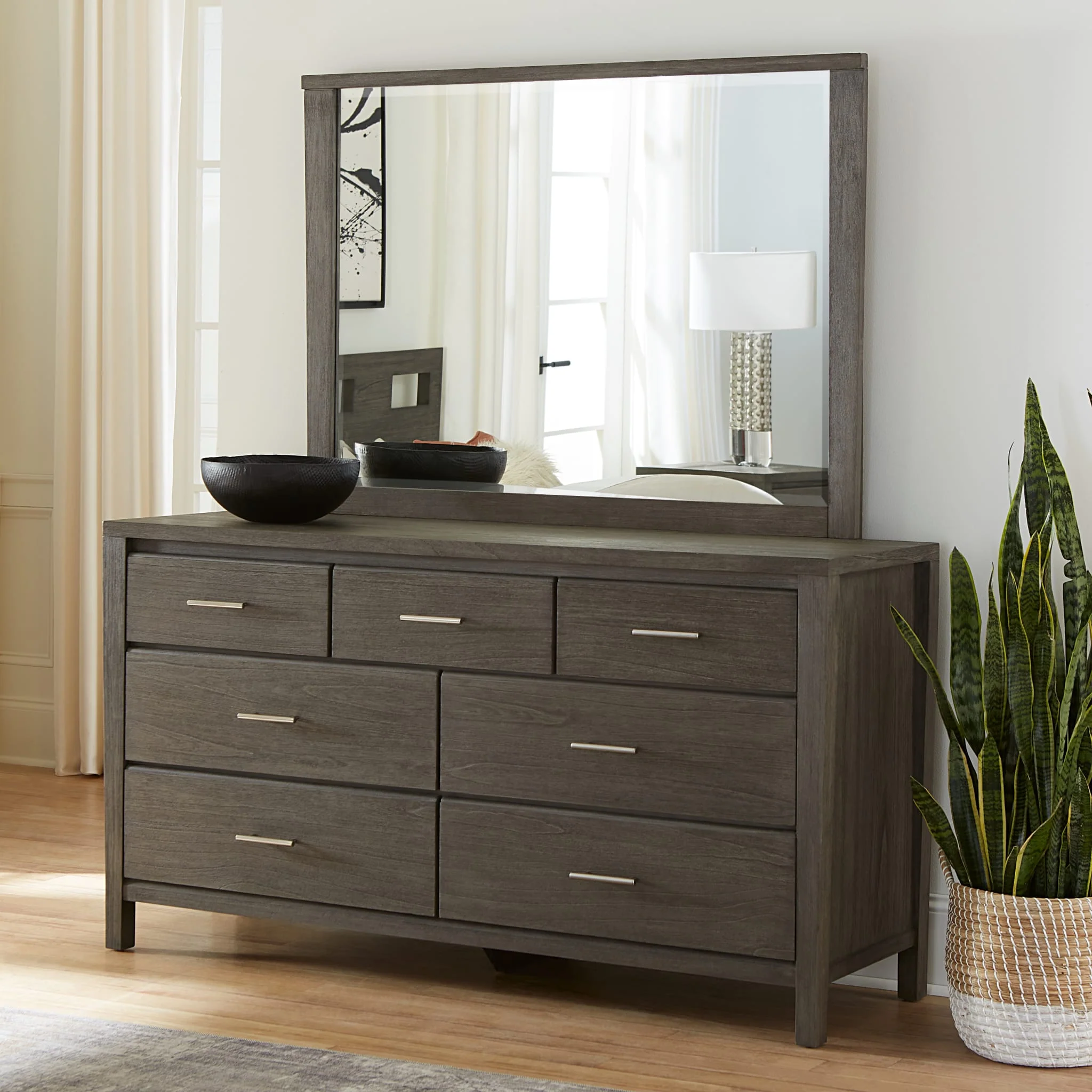 Nevis Dresser Mirror in Sharkskin - Image 3