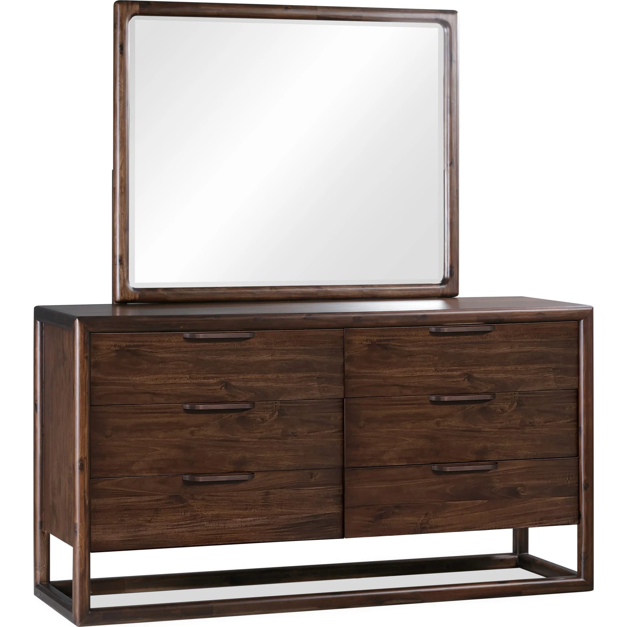 Sol Six Drawer Acacia Wood Dresser in Brown Spice - Image 4