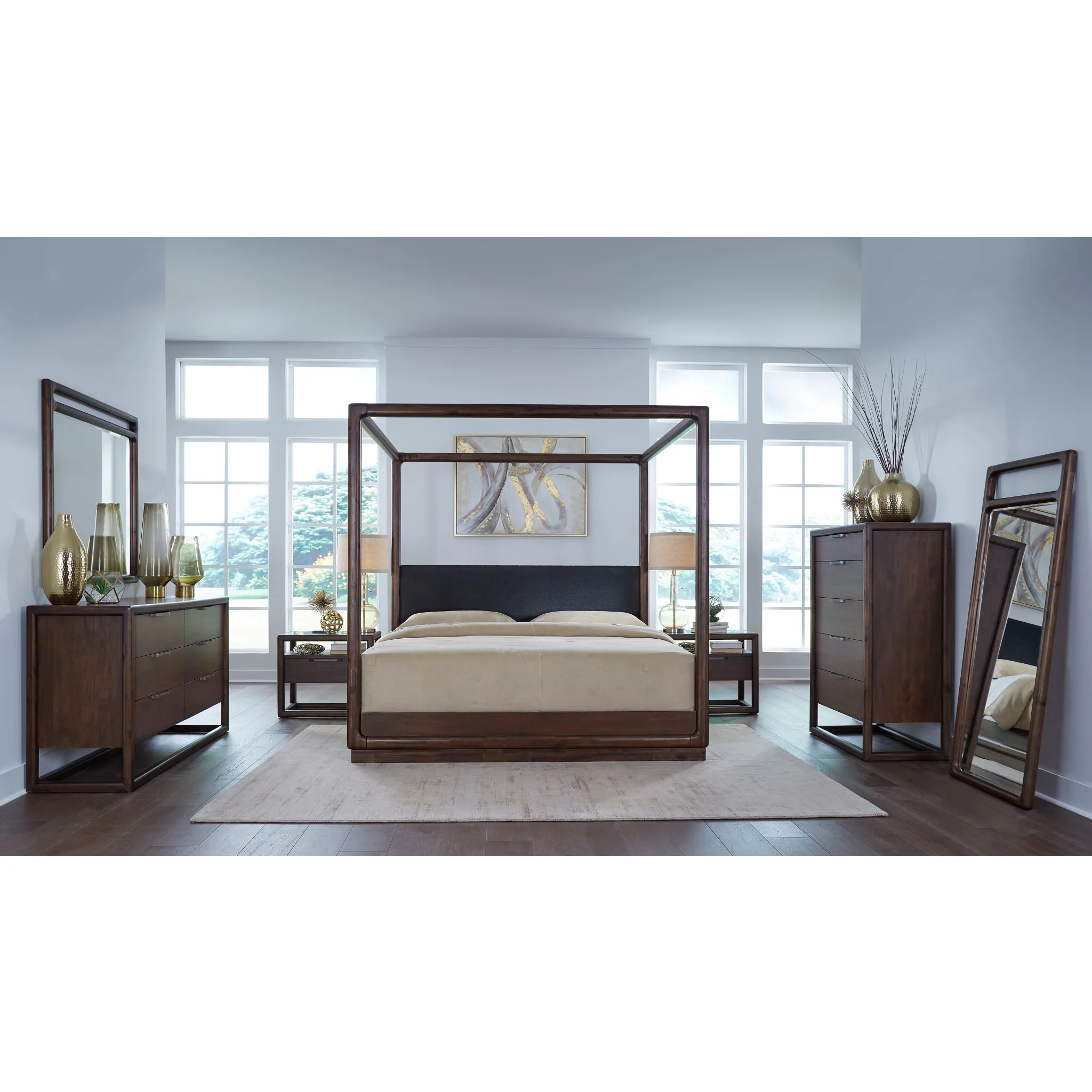 Sol Beveled Glass Floor Mirror in Brown Spce - Image 6