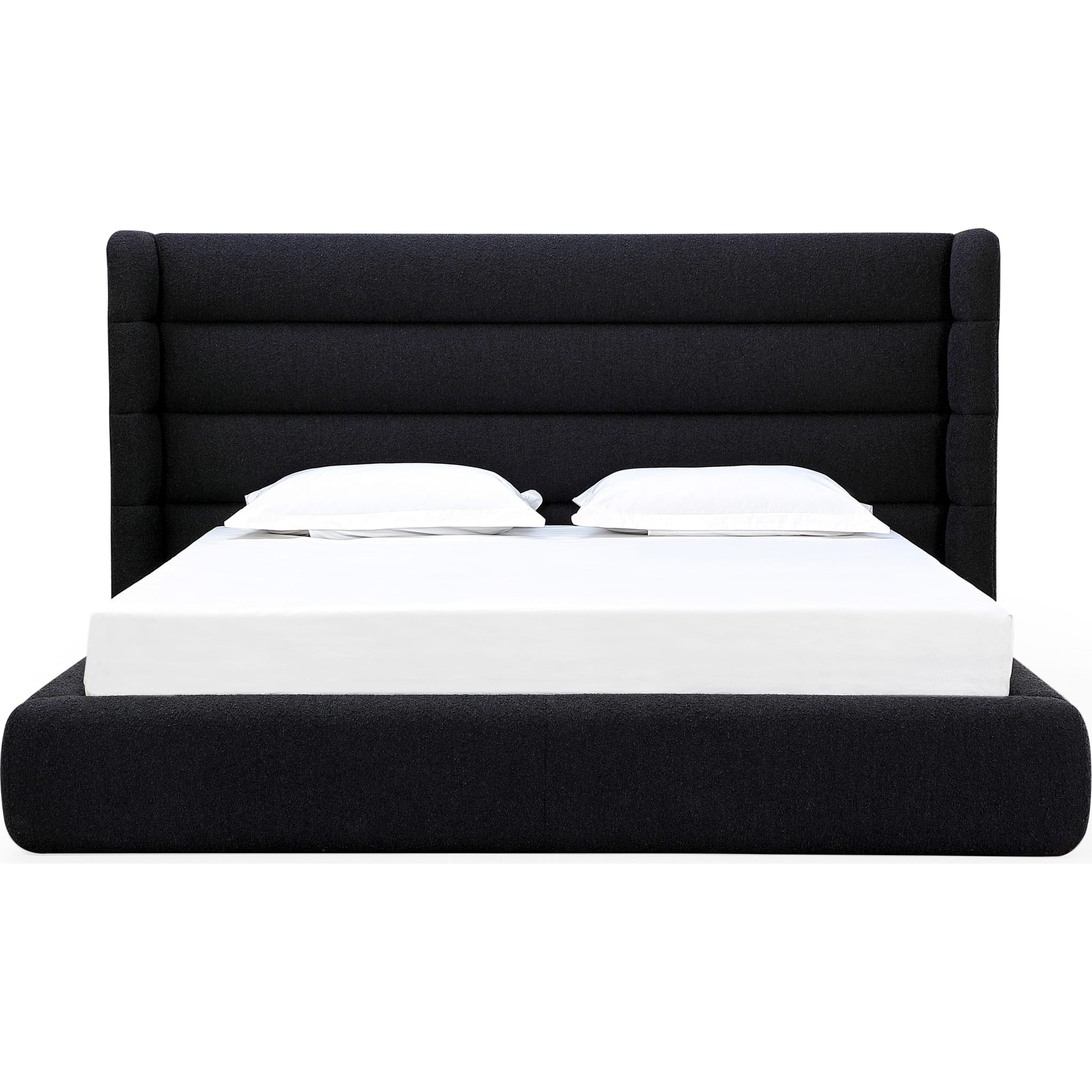 Frank Upholstered Wingback Platform Bed in Ember Boucle - Image 4