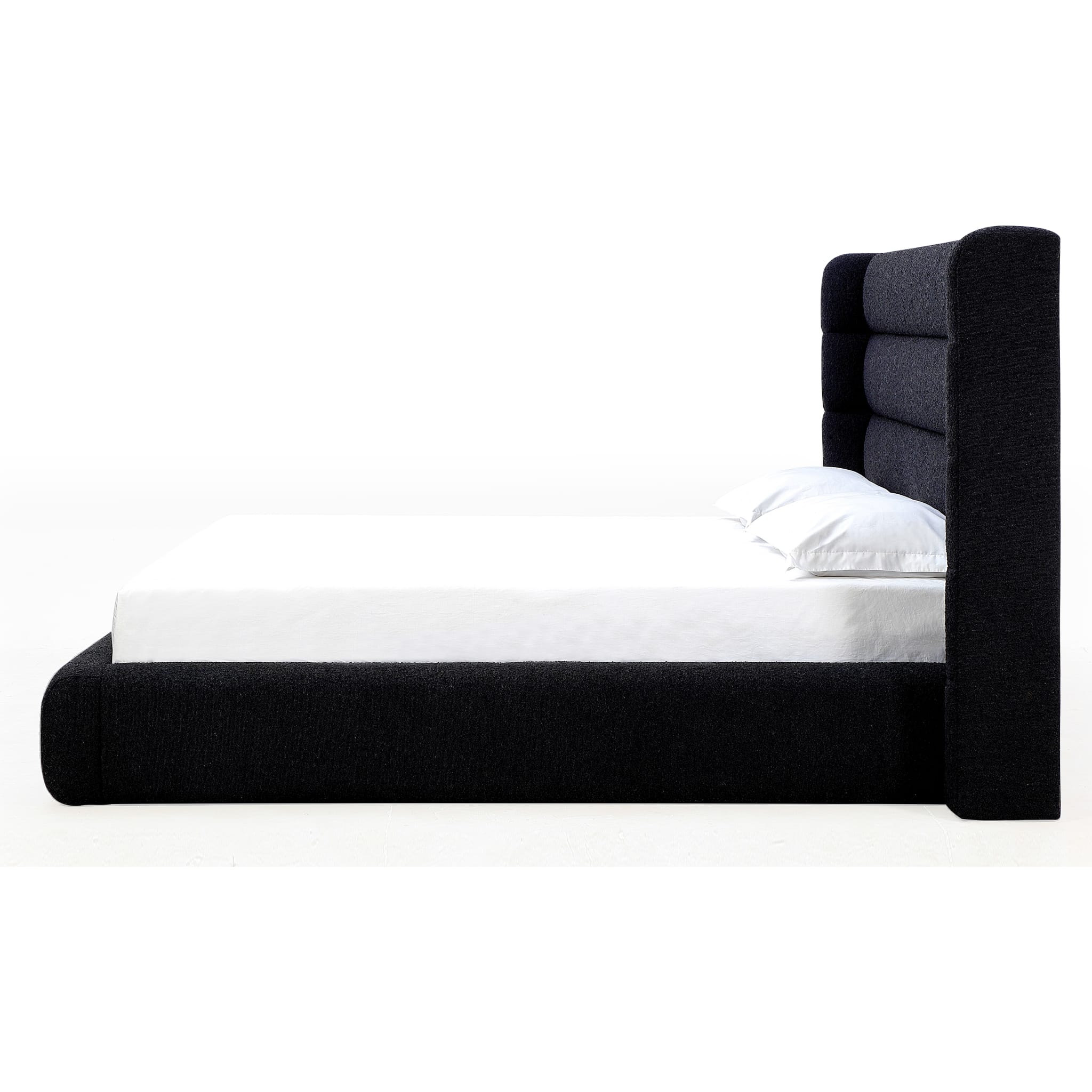 Frank Upholstered Wingback Platform Bed in Ember Boucle - Image 6