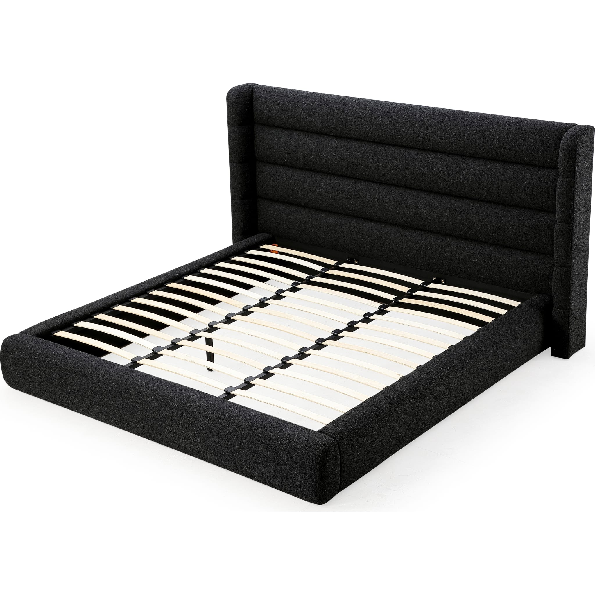 Frank Upholstered Wingback Platform Bed in Ember Boucle - Image 7