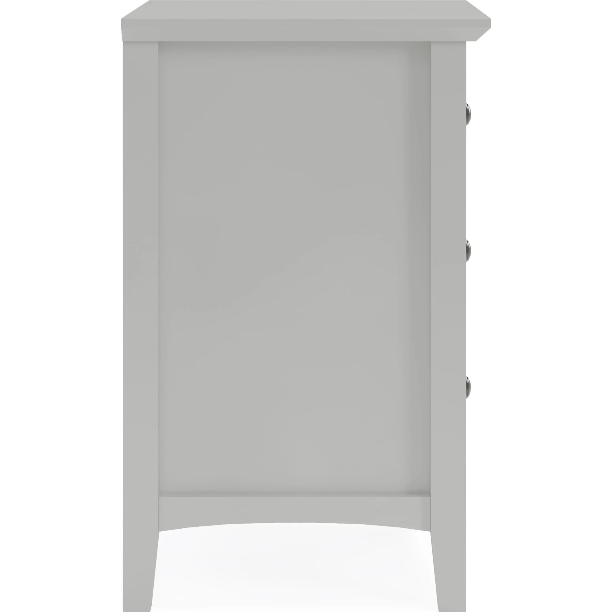 Grace Three Drawer Nightstand in Elephant Grey - Image 4