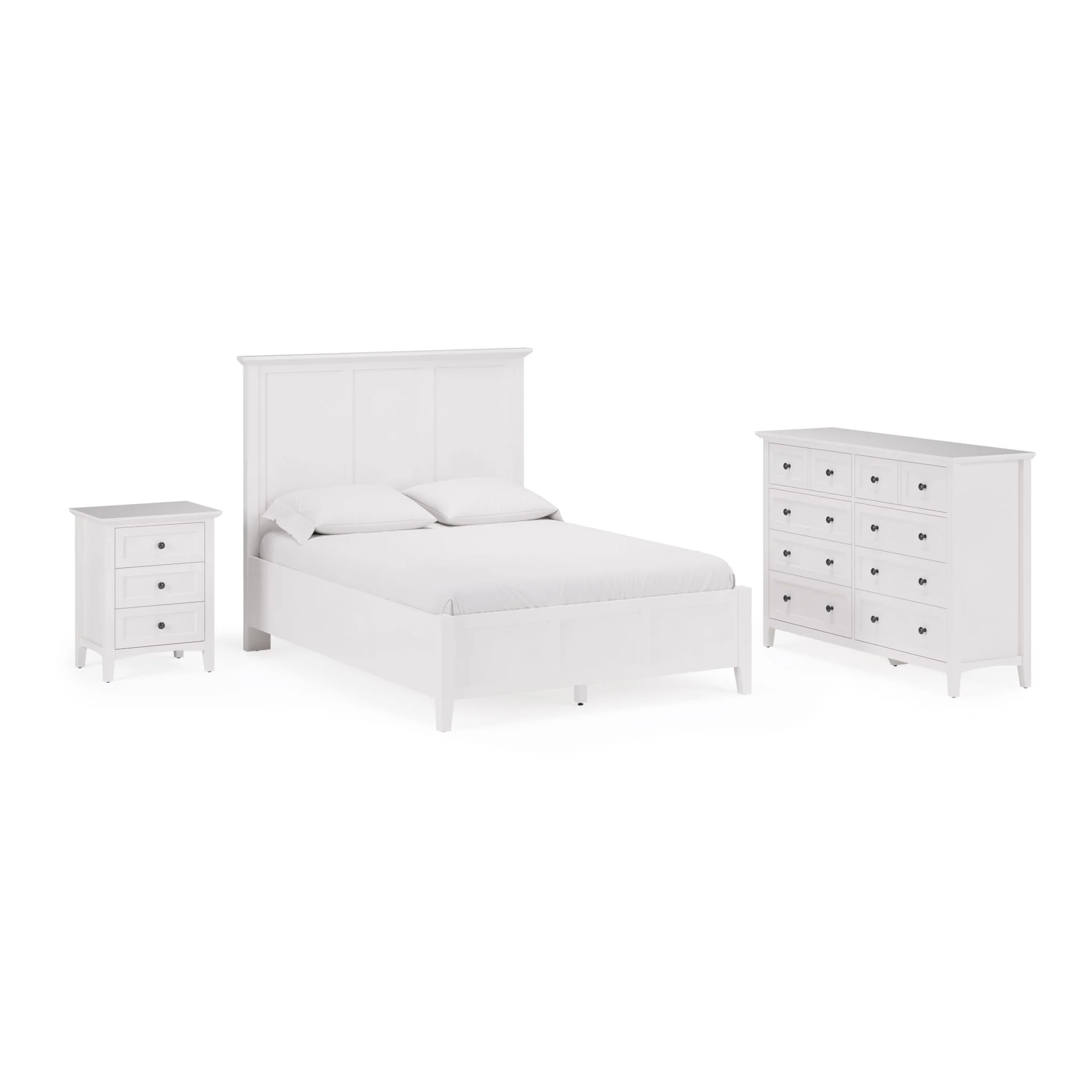 Grace Three Drawer Nightstand in Snowfall White - Image 12