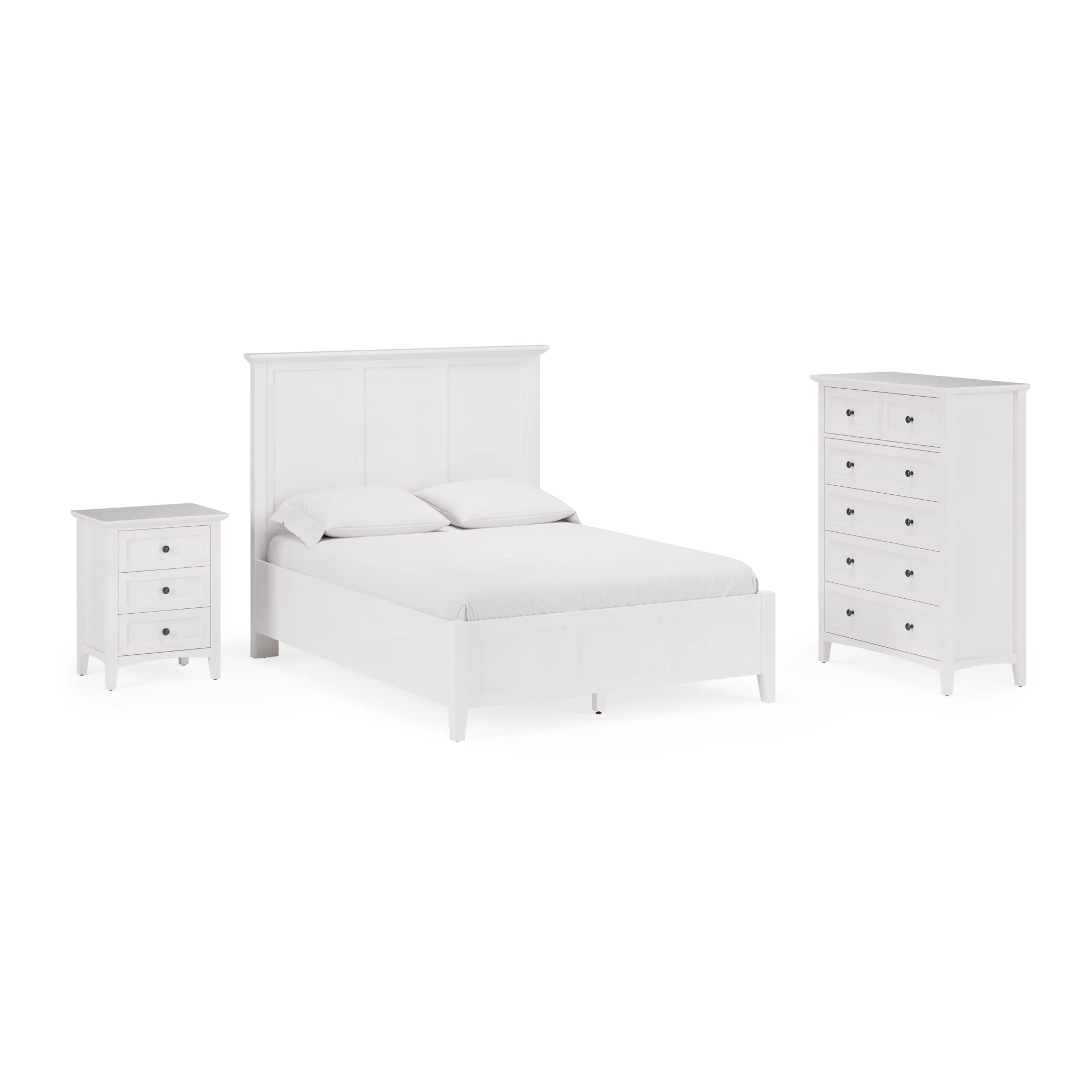 Grace Three Drawer Nightstand in Snowfall White - Image 13