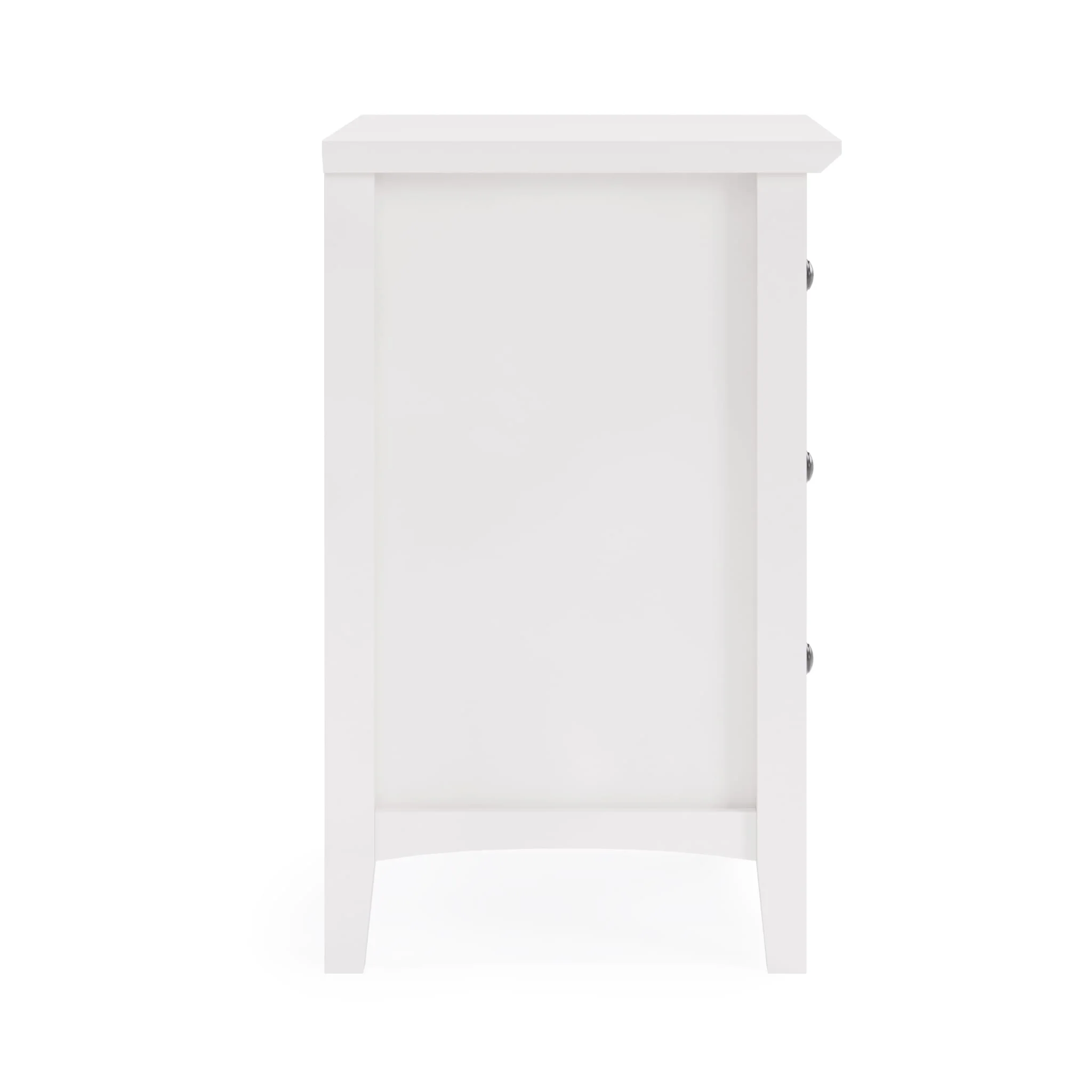 Grace Three Drawer Nightstand in Snowfall White - Image 4
