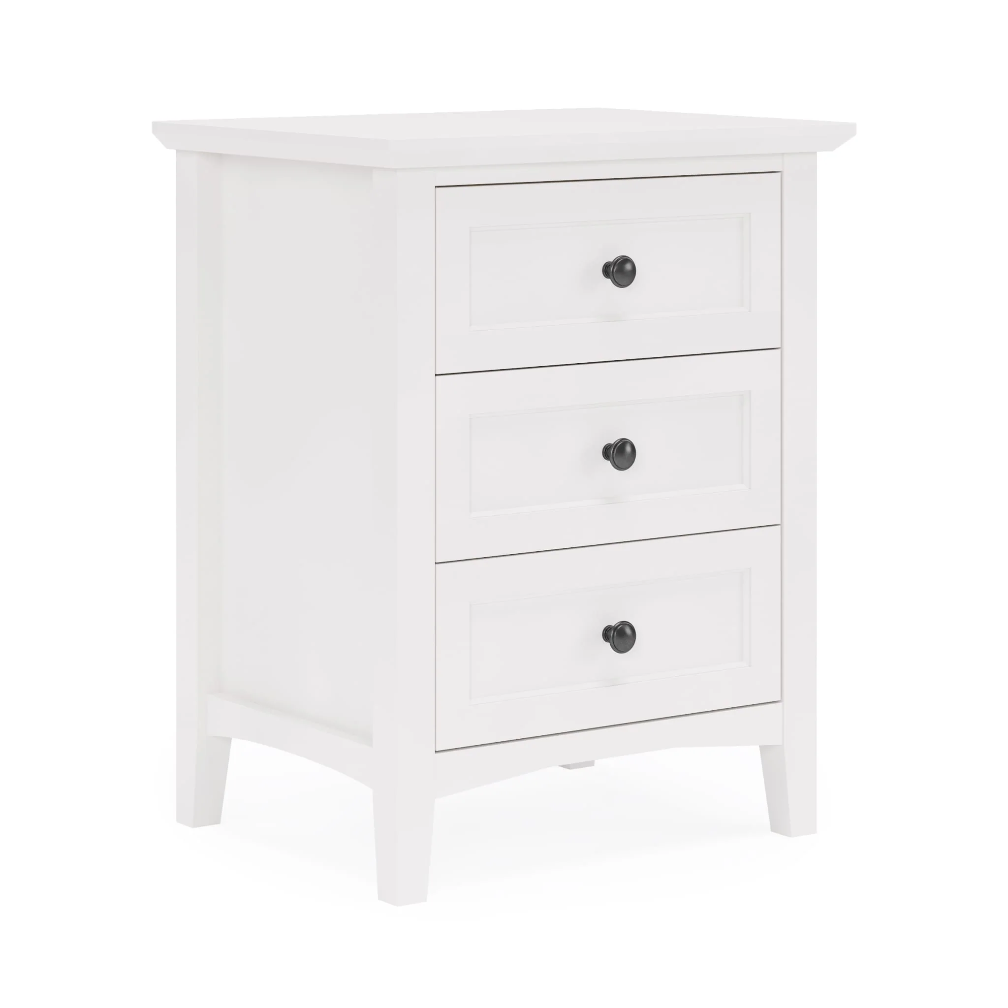 Grace Three Drawer Nightstand in Snowfall White - Image 5