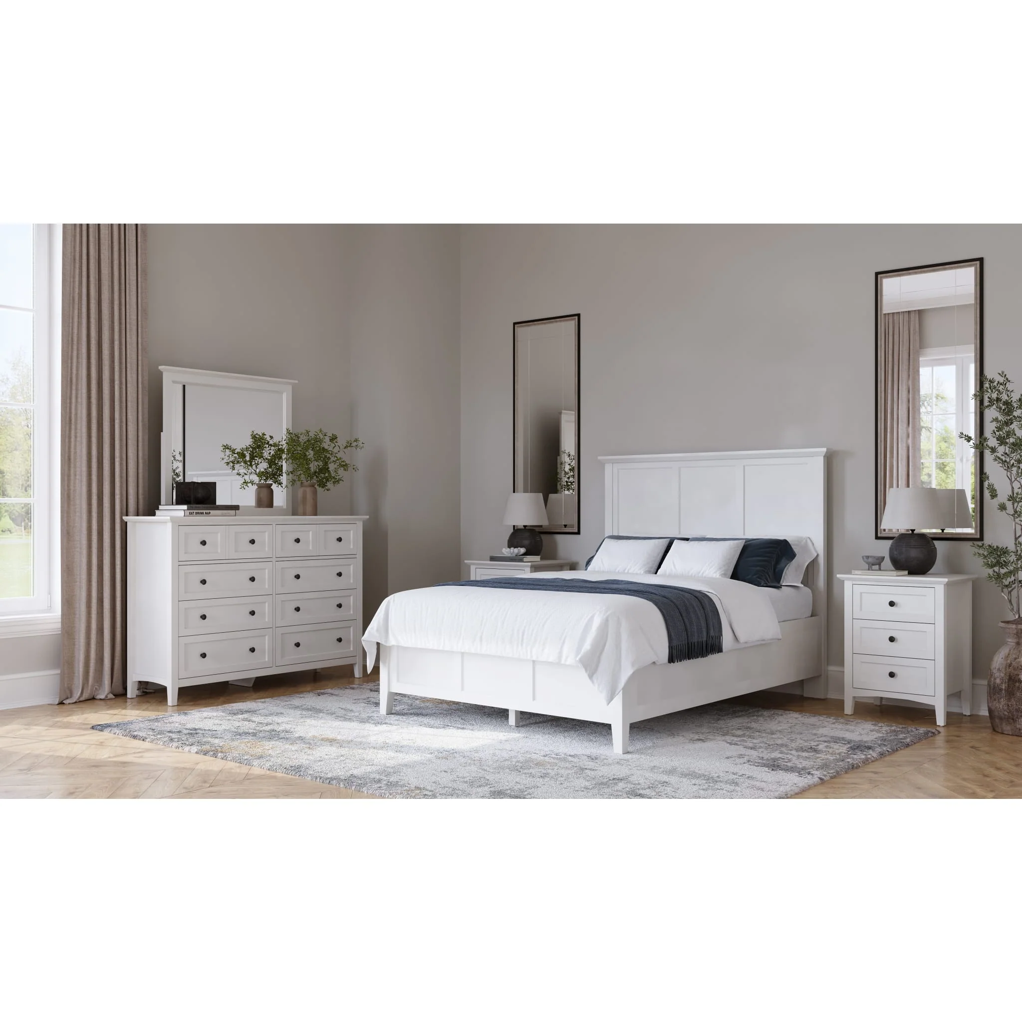 Grace Wall or Dresser Mirror in Snowfall White - Image 9