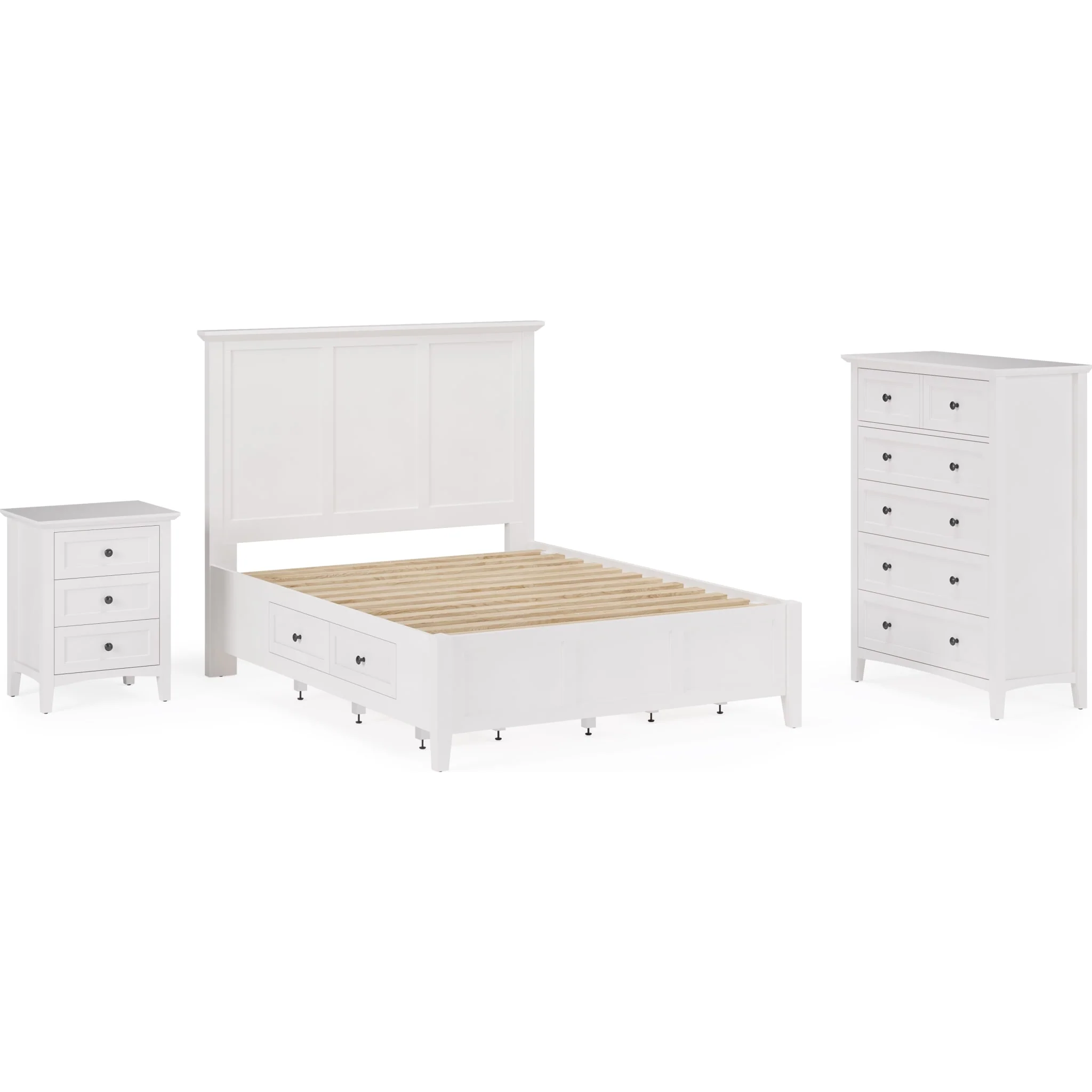 Grace Five Drawer Chest in Snowfall White (2024) - Image 8