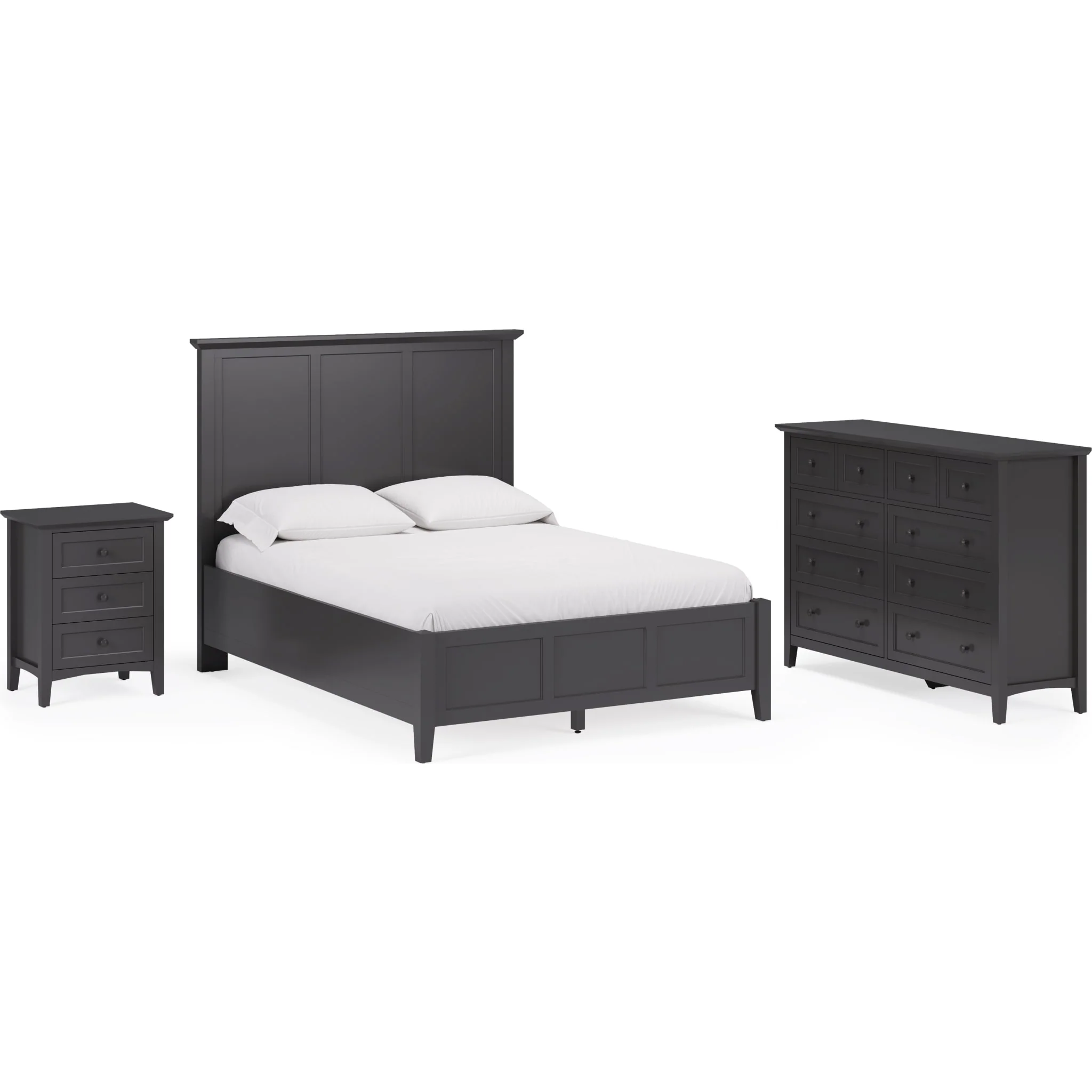Grace Three Drawer Nightstand in Raven Black - Image 11