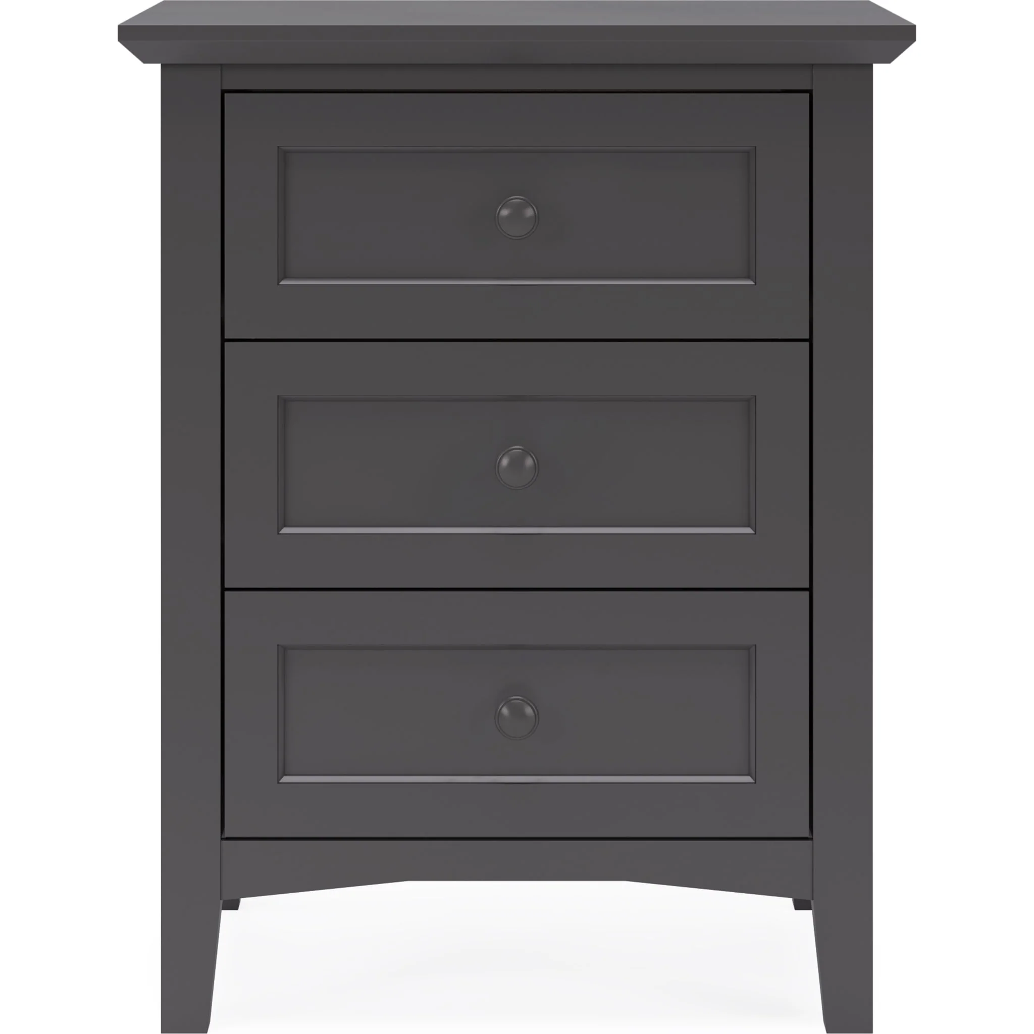 Grace Three Drawer Nightstand in Raven Black - Image 3