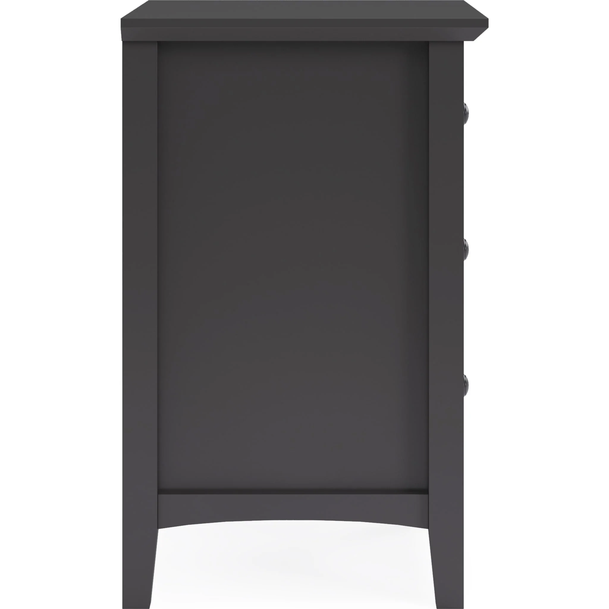 Grace Three Drawer Nightstand in Raven Black - Image 4
