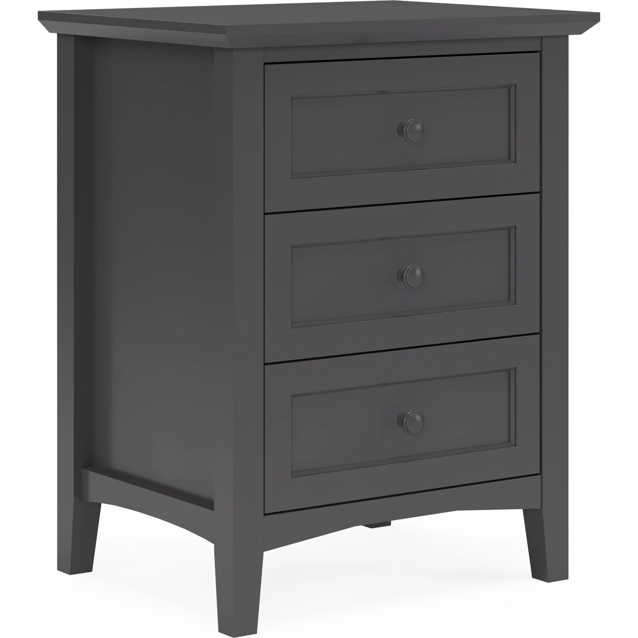 Grace Three Drawer Nightstand in Raven Black - Image 6