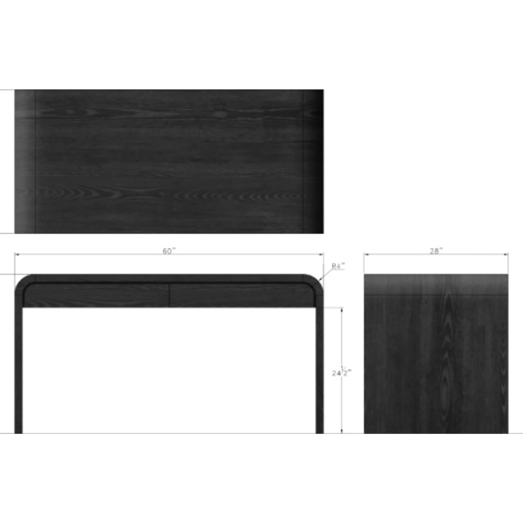 Elora Writing Desk - Jet