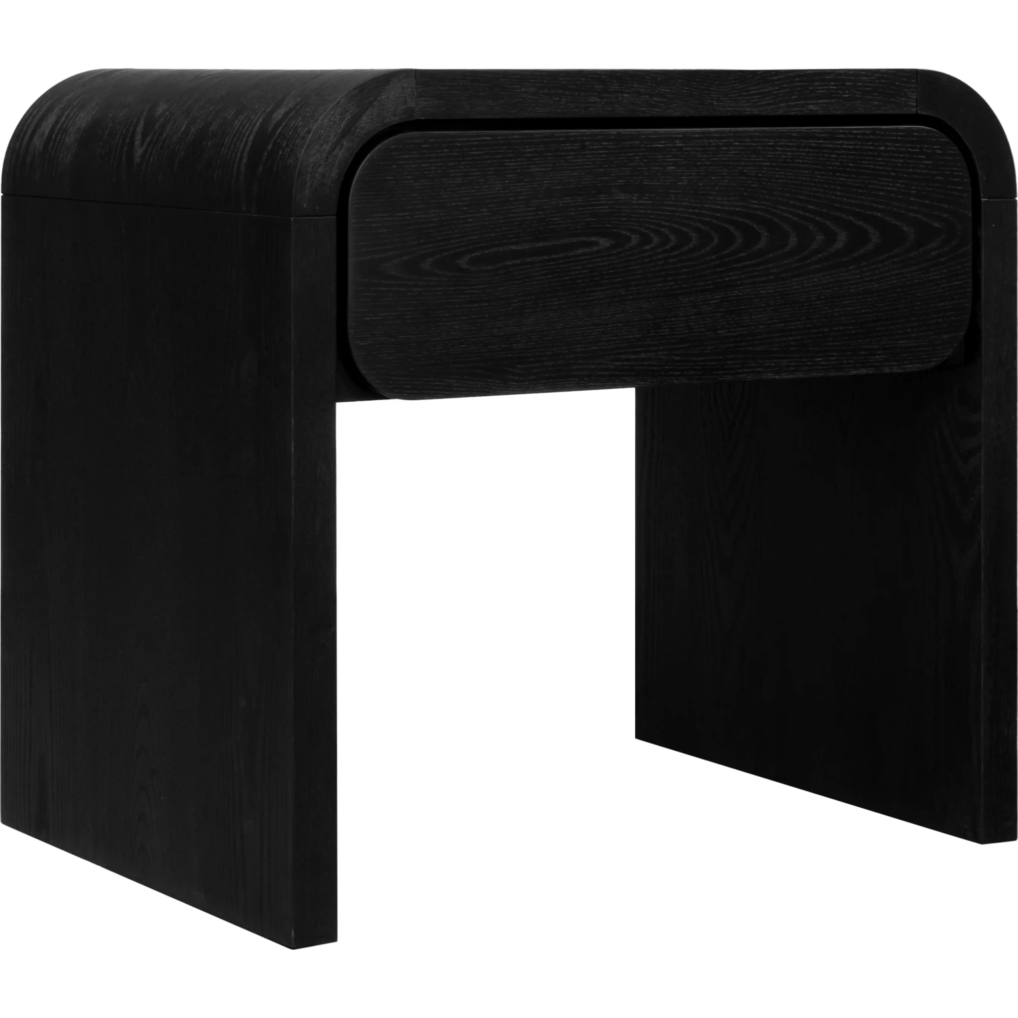 Elora One Drawer Nightstand in Jet Black Ash - Image 4