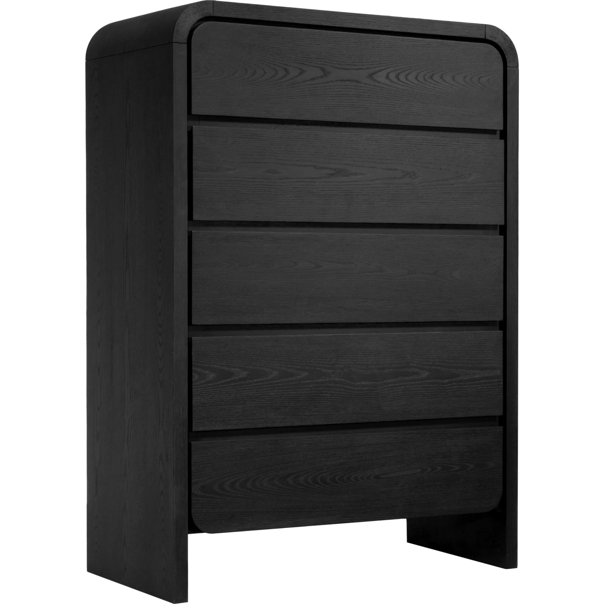 Elora Five Drawer Chest in Jet Black Ash - Image 3