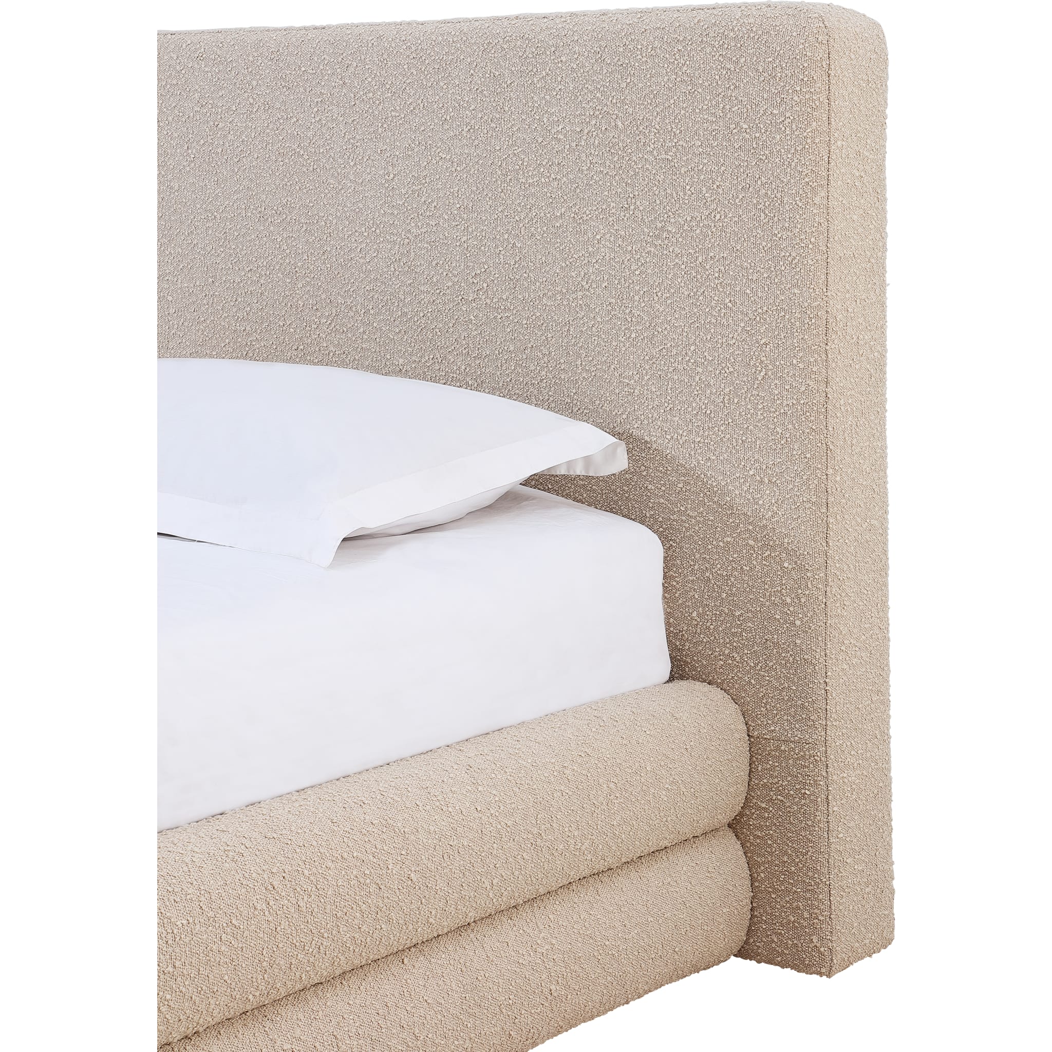Maya Upholstered Platform Bed in Brun Boucle (2026) - Image 7
