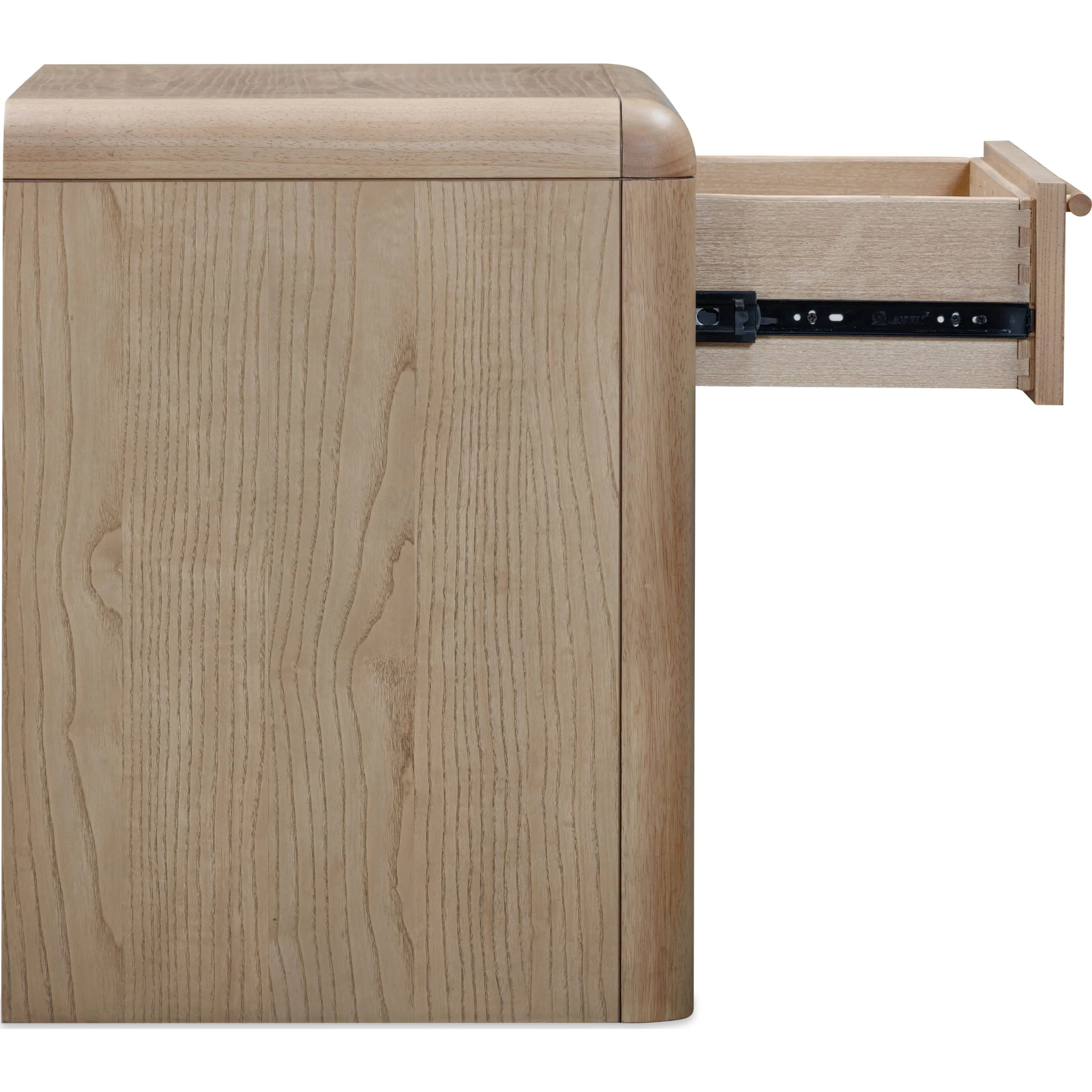 Furano One Drawer One Shelf Ash Wood Nightstand in Ginger - Image 5