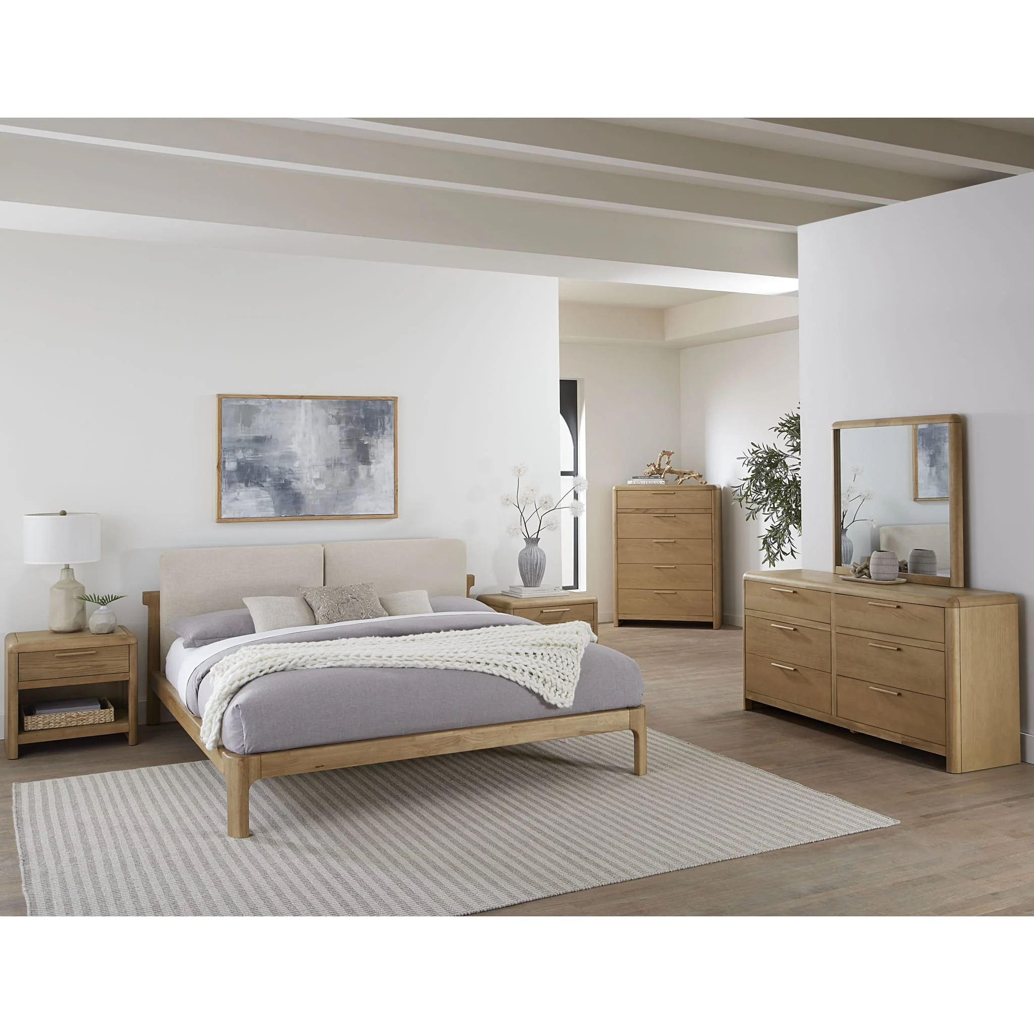 Furano Six Drawer Ash Wood Dresser in Ginger - Image 5