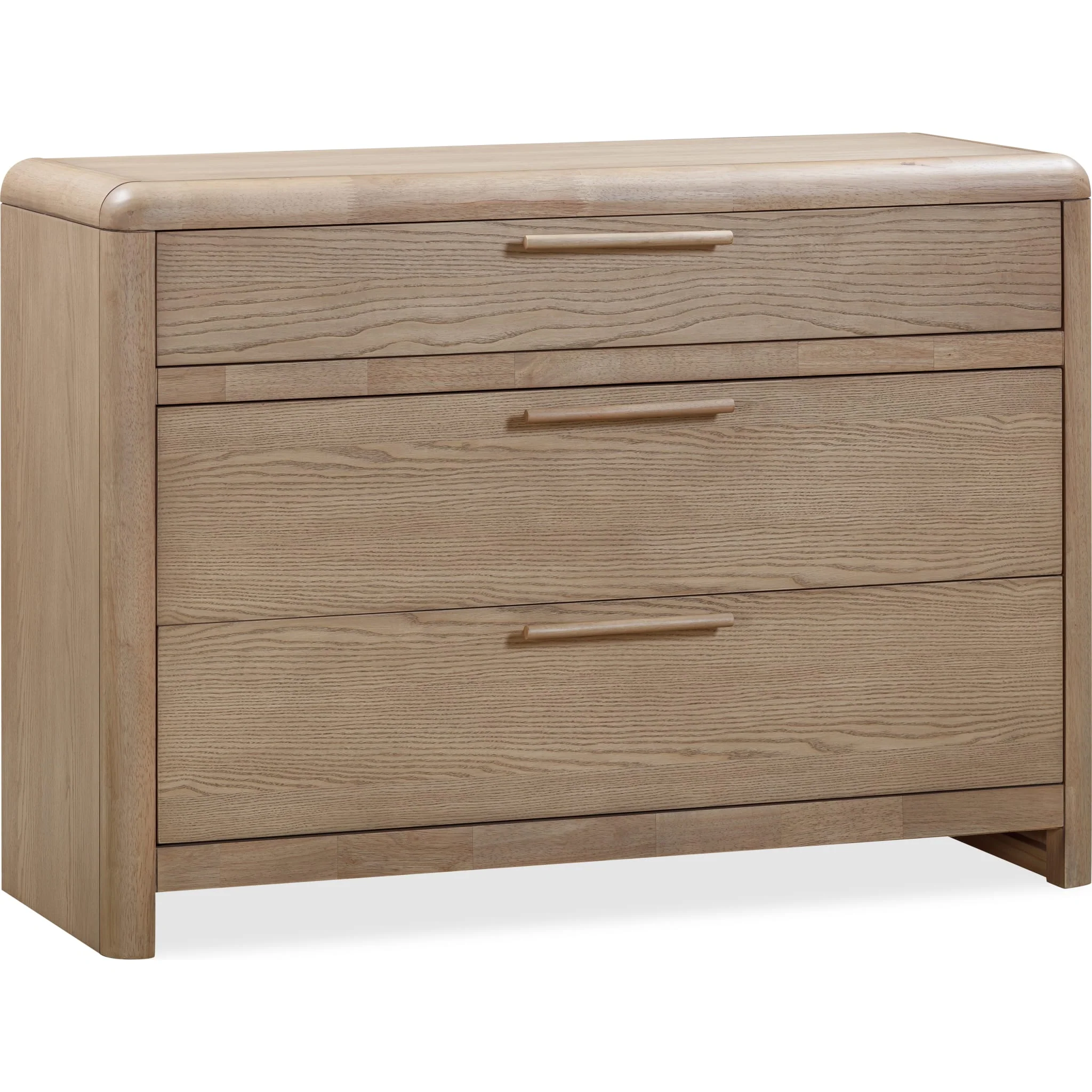Furano Three Drawer Ash Wood Bachelor Chest in Ginger - Image 4