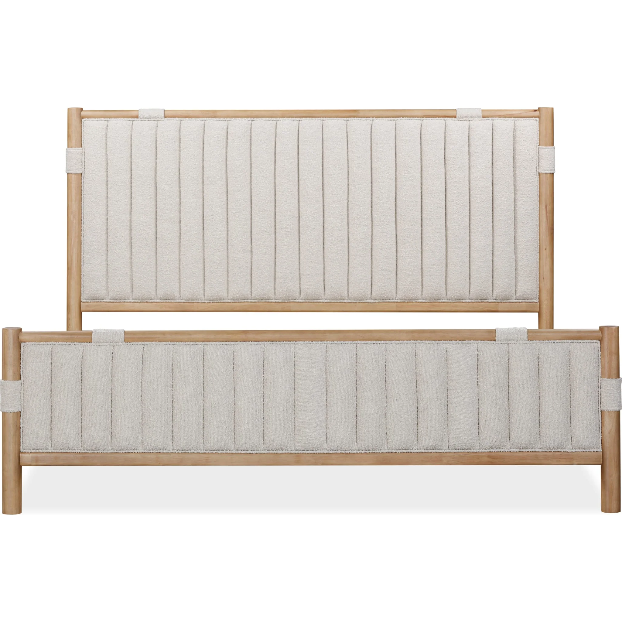 Furano Upholstered Panel Bed in Ginger and Brun Boucle - Image 7