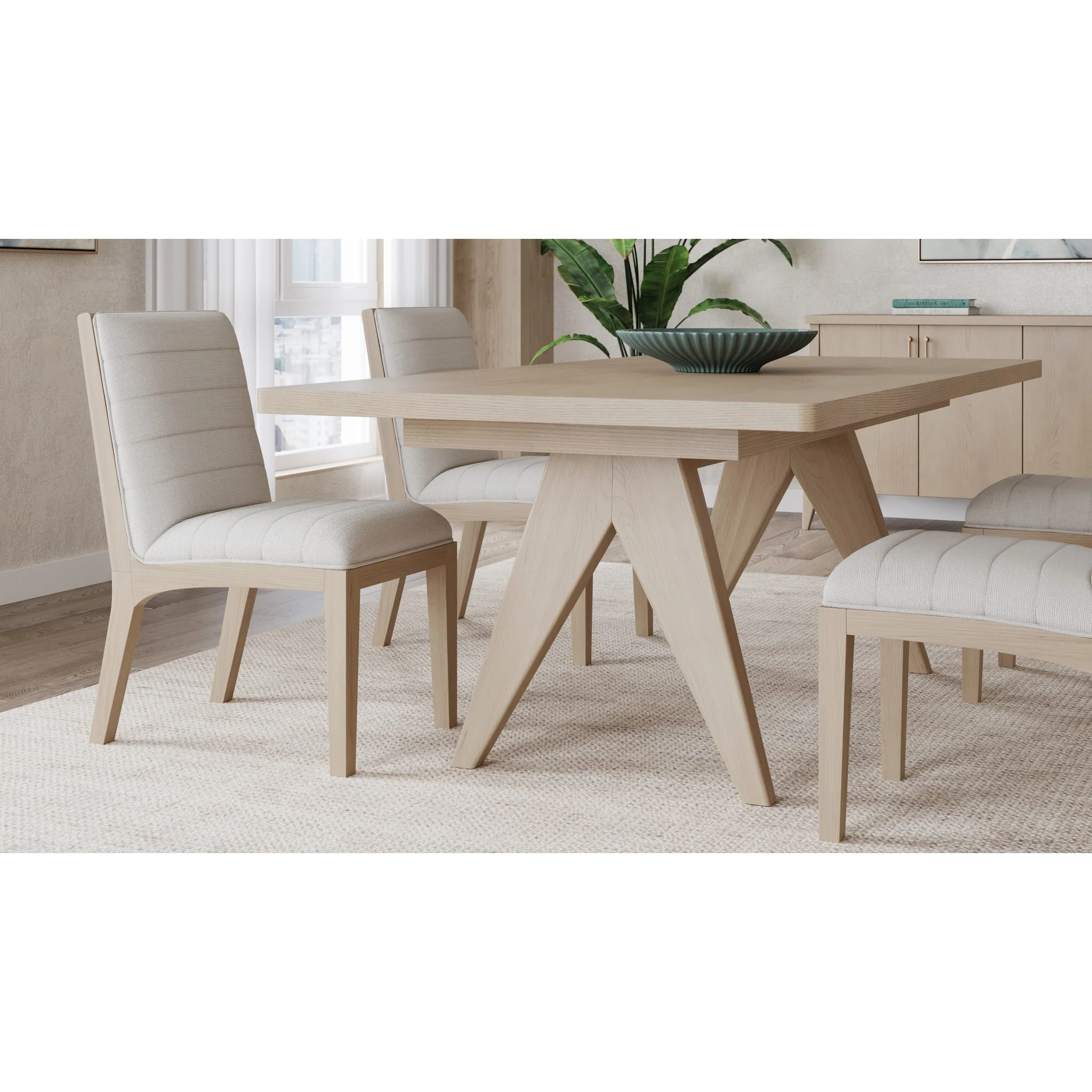 Sumire Ash Wood Rectangular Extension Table in Ginger - Image 3