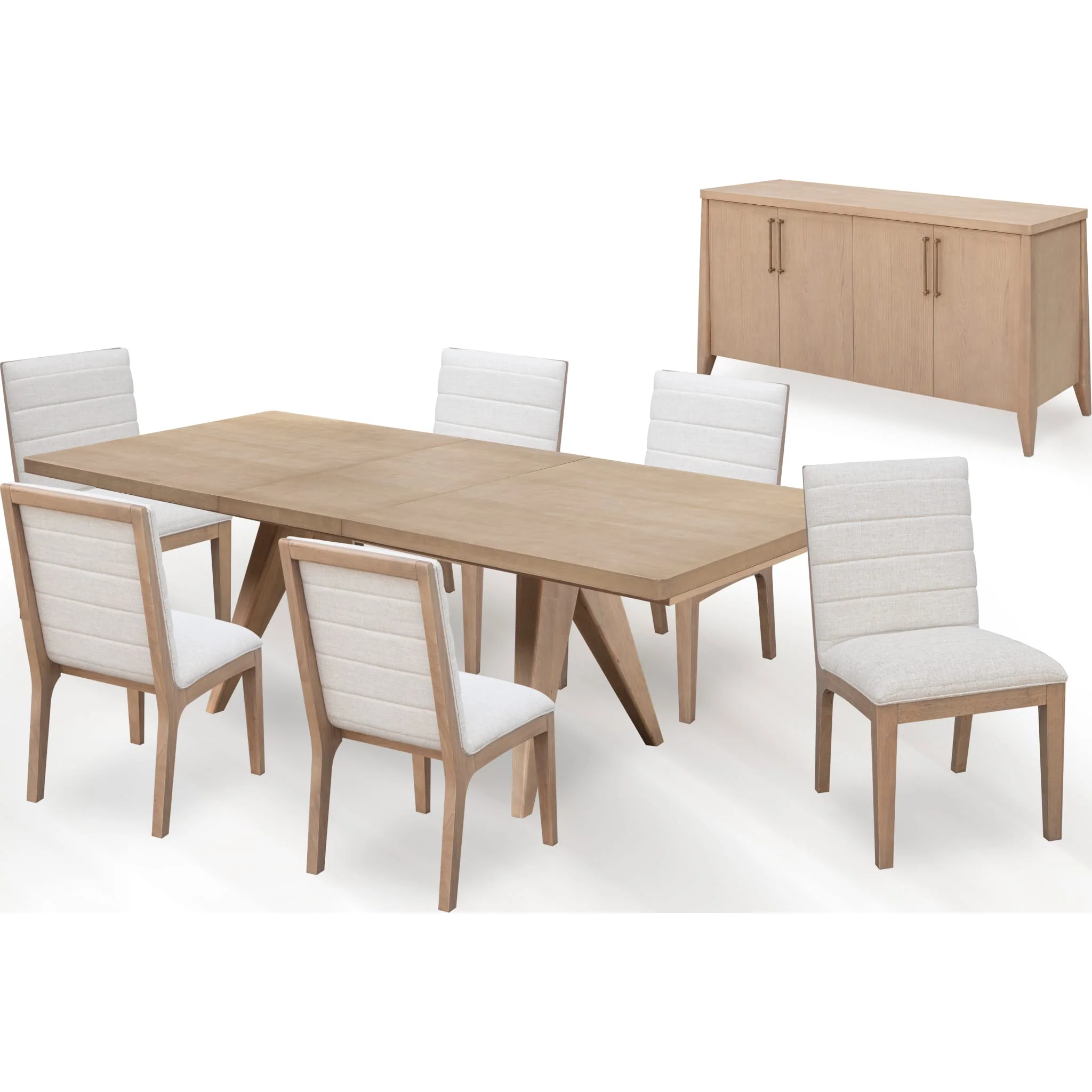 Sumire Ash Wood Rectangular Extension Table in Ginger - Image 7