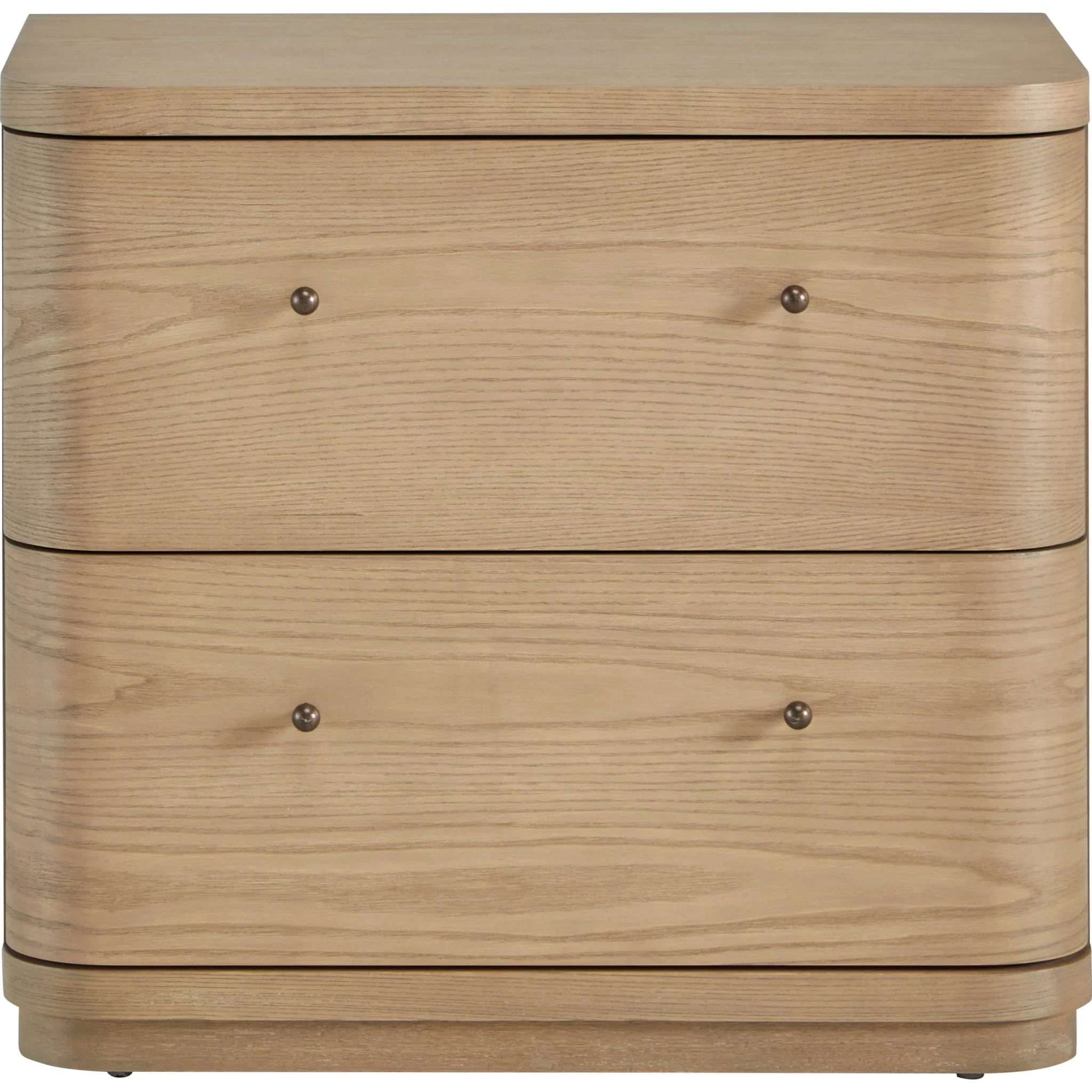 Penny Two Drawer White Ash Nightstand in Buff Cream - Image 3