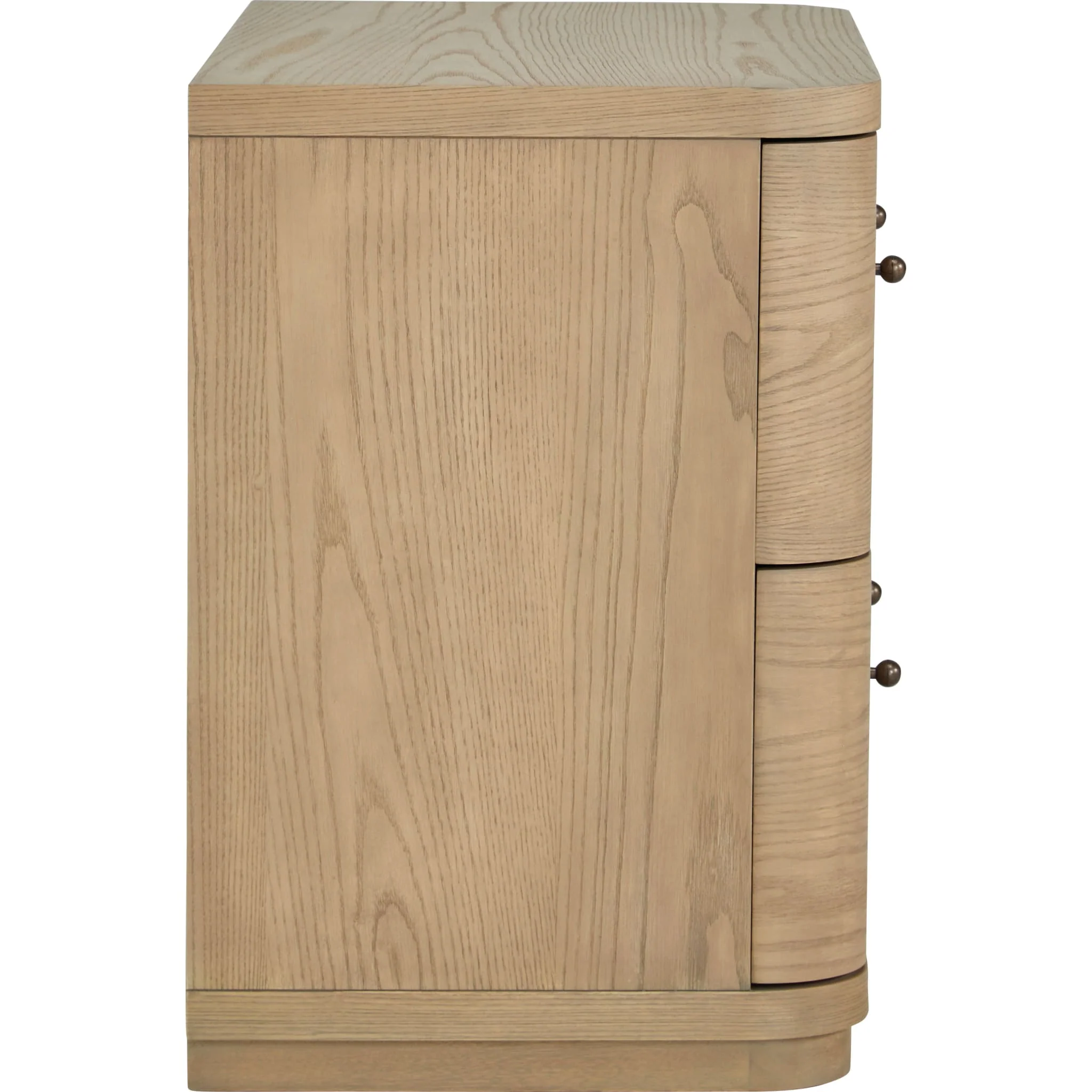 Penny Two Drawer White Ash Nightstand in Buff Cream - Image 4