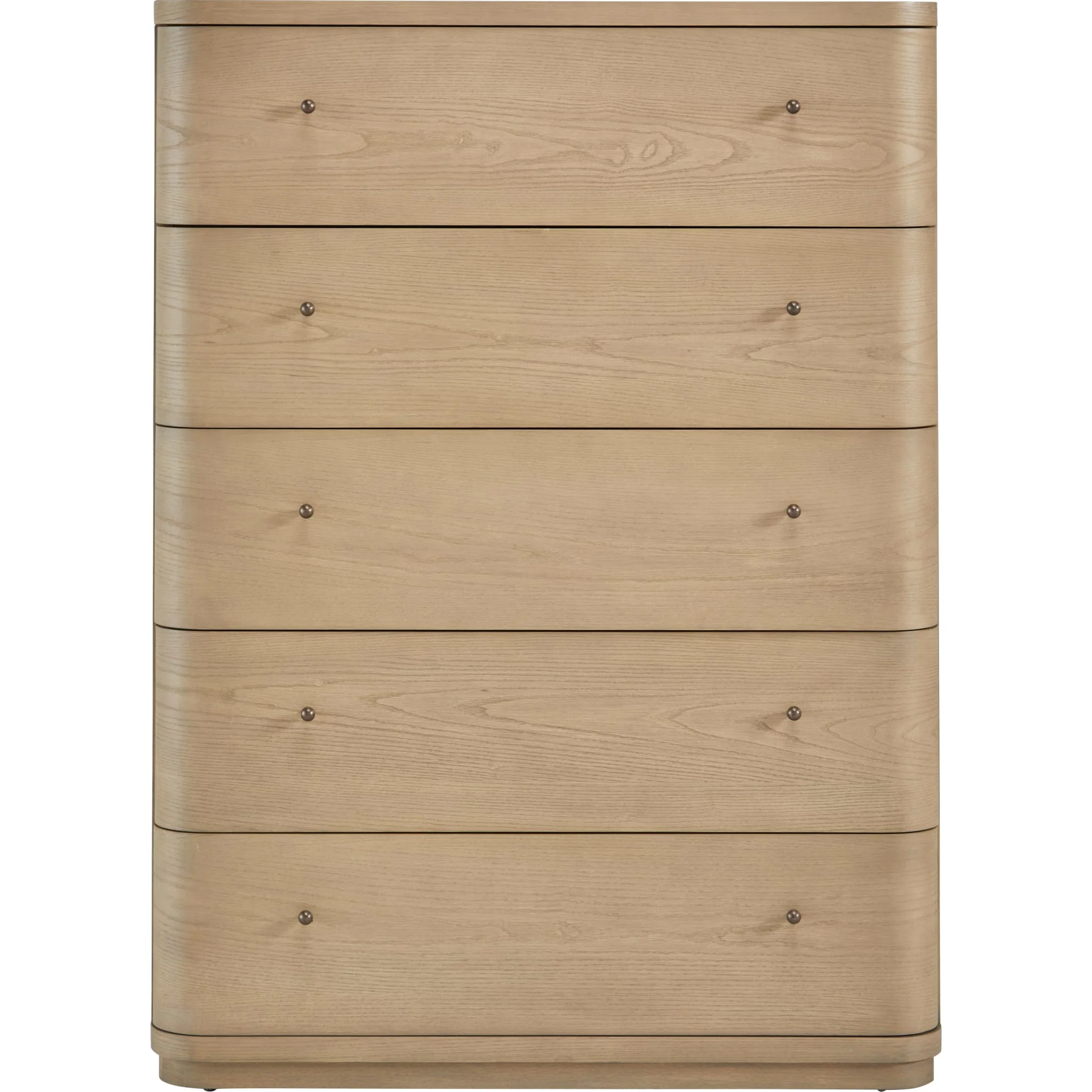 Penny Five Drawer White Ash Chest in Buff Cream - Image 3
