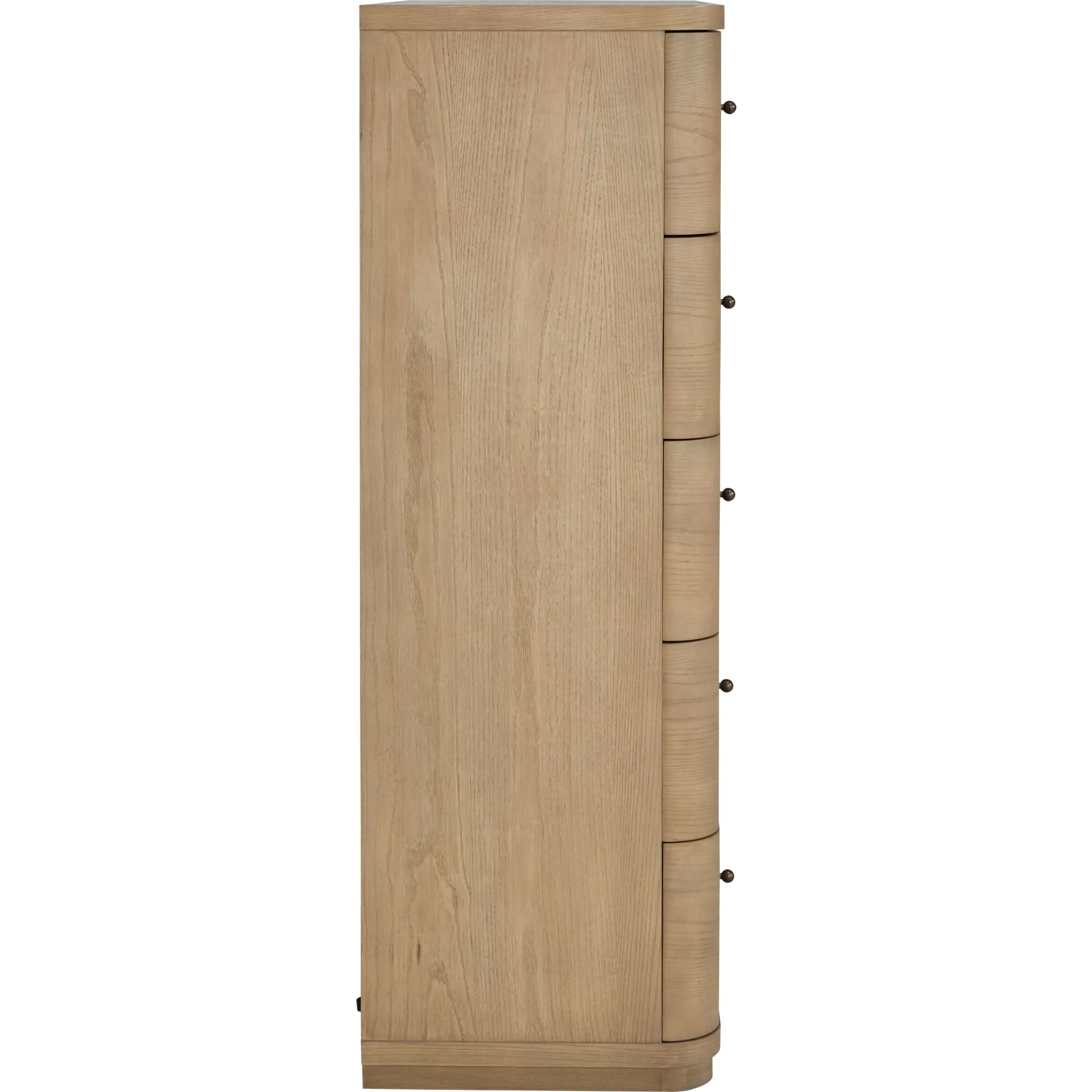Penny Five Drawer White Ash Chest in Buff Cream - Image 4