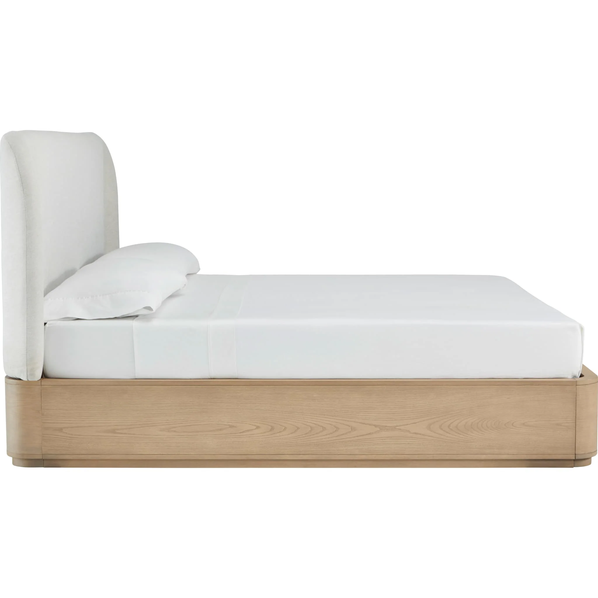 Penny Upholstered Platform Bed in Buff Cream Ash and Oatmeal Linen - Image 5