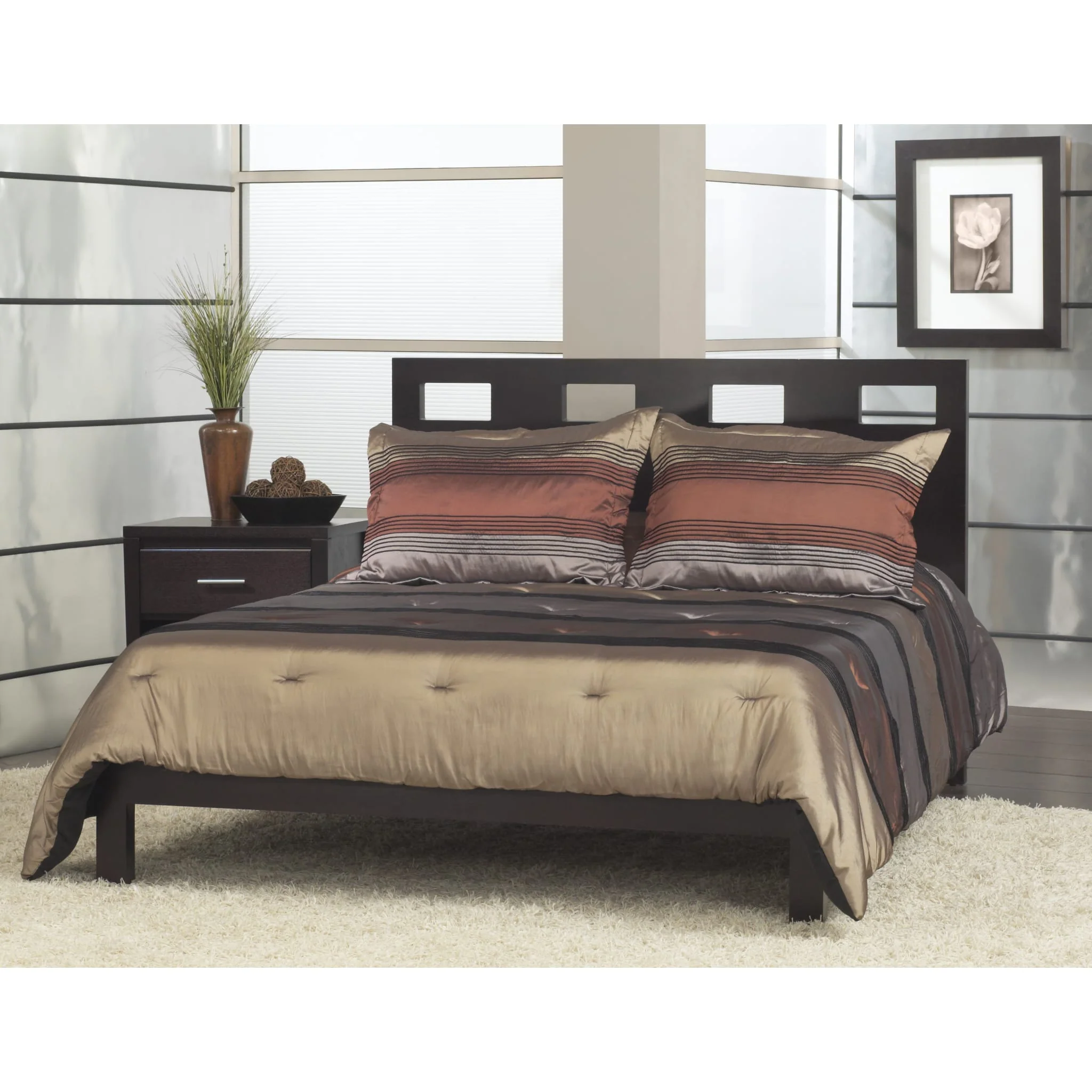 Riva Wood Platform Bed in Espresso - Image 3
