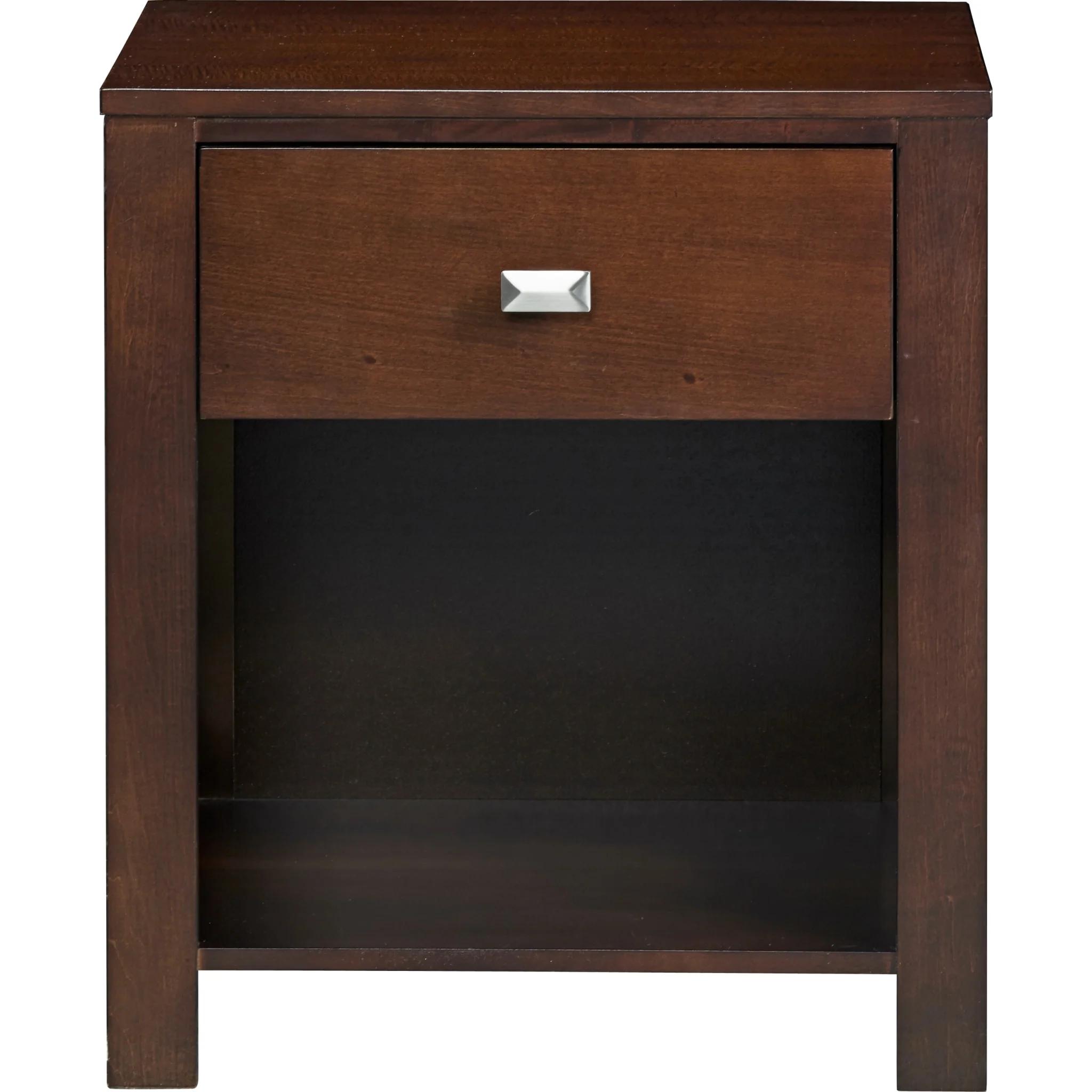 Riva One Drawer Nightstand in Chocolate Brown - Image 4