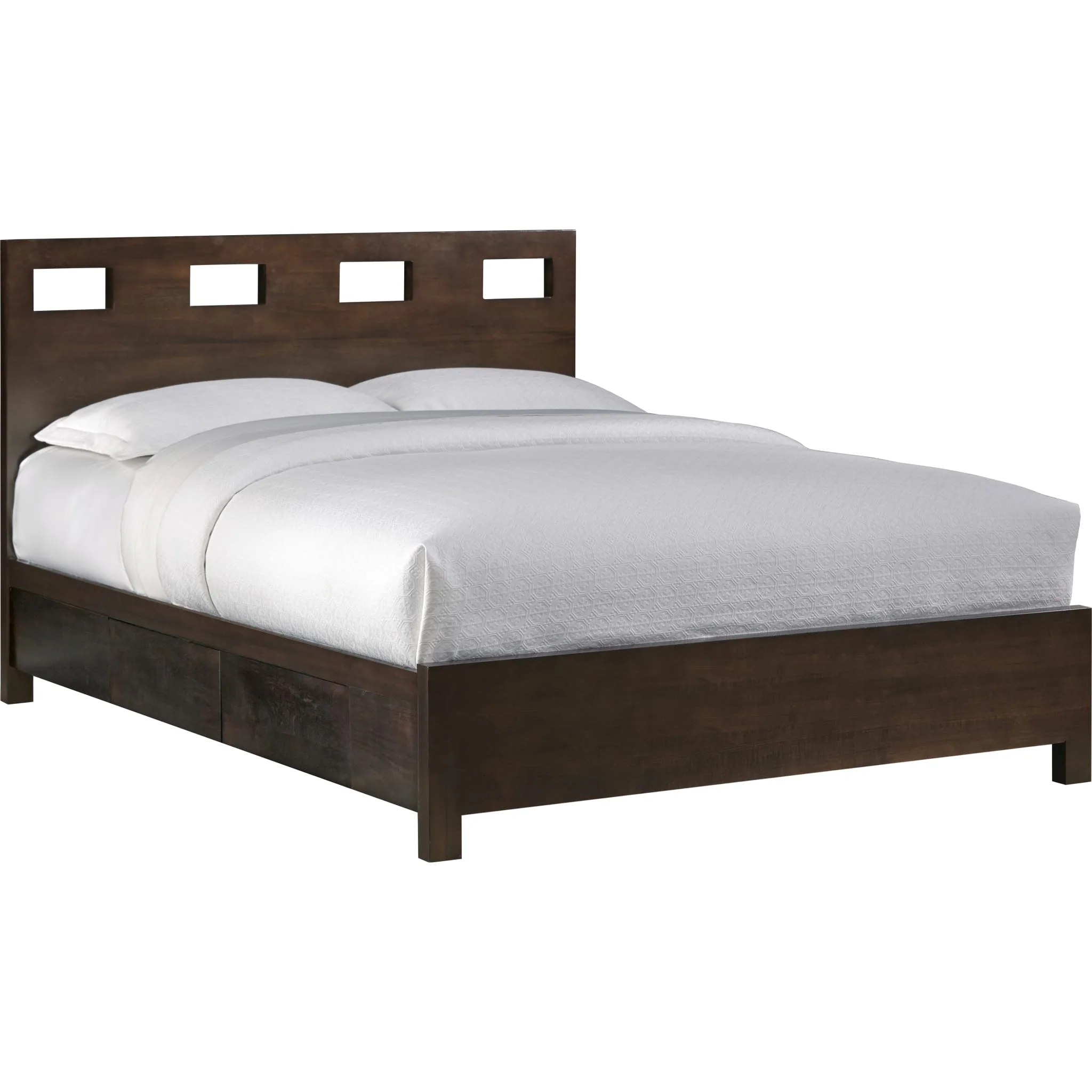 Riva Wood Storage Bed in Chocolate Brown - Image 5