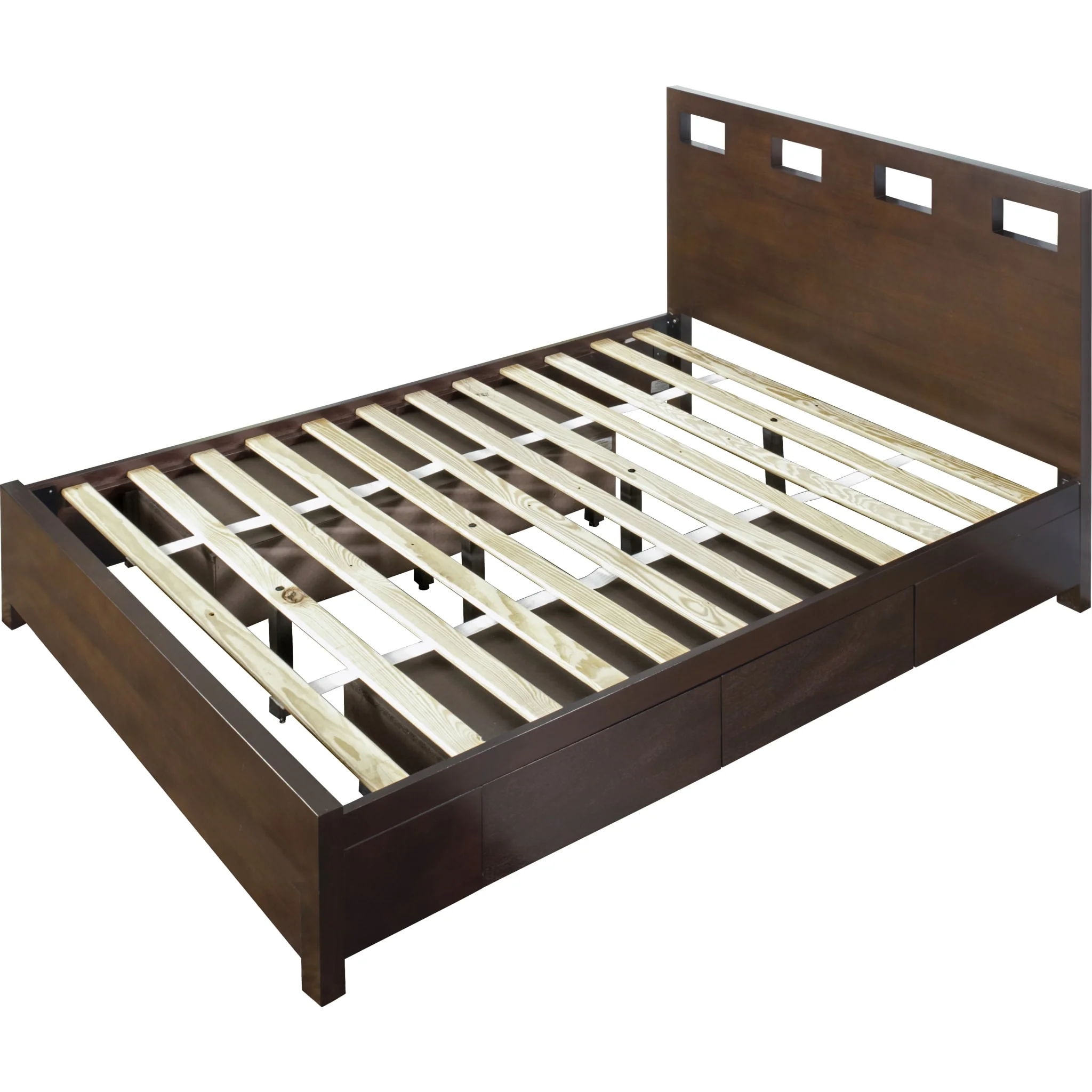 Riva Wood Storage Bed in Chocolate Brown - Image 6